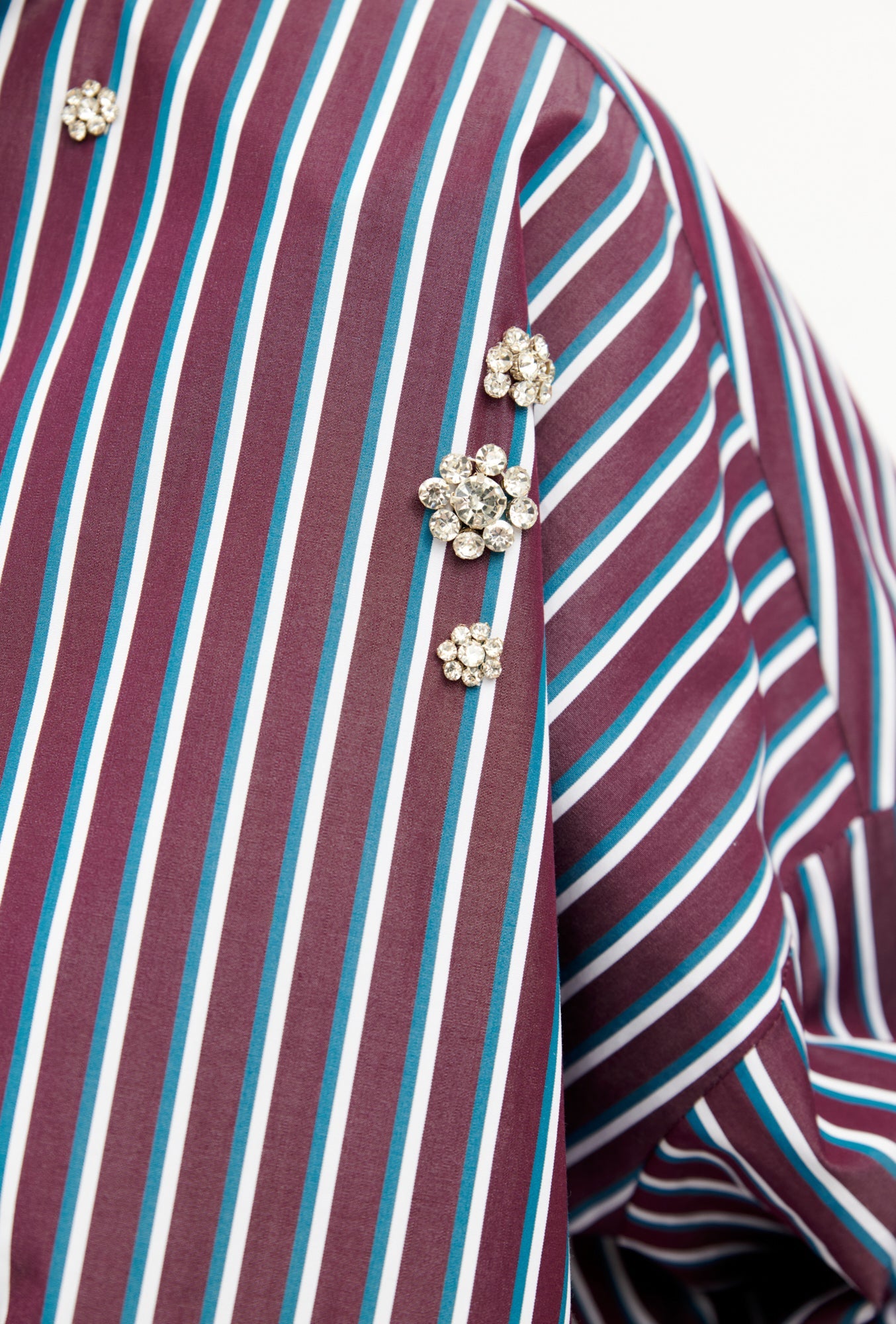 TENNIS STRIPE BLUSE, Bordeaux-Hemden & Blusen-Odeeh-OUTLET-ARCHIVIST-ARCHIVE-SALE