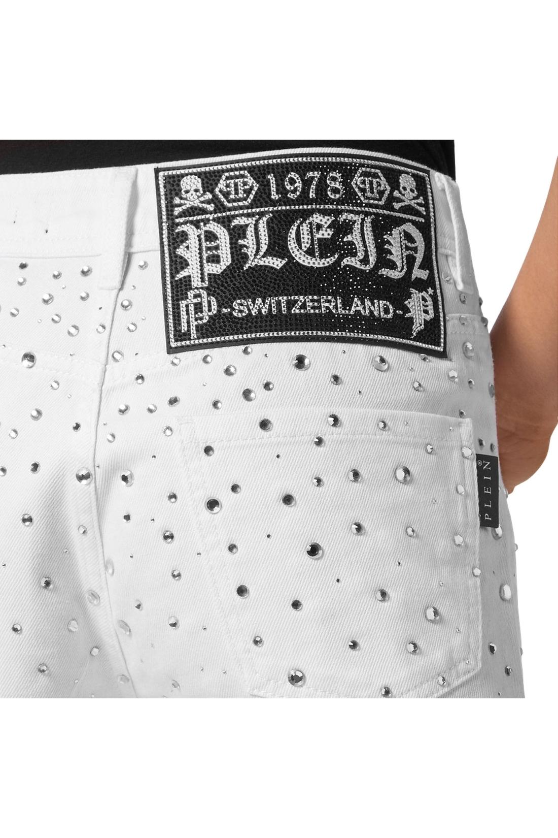 Philipp Plein Denim Hot Pants Crystal Rain, Jeans