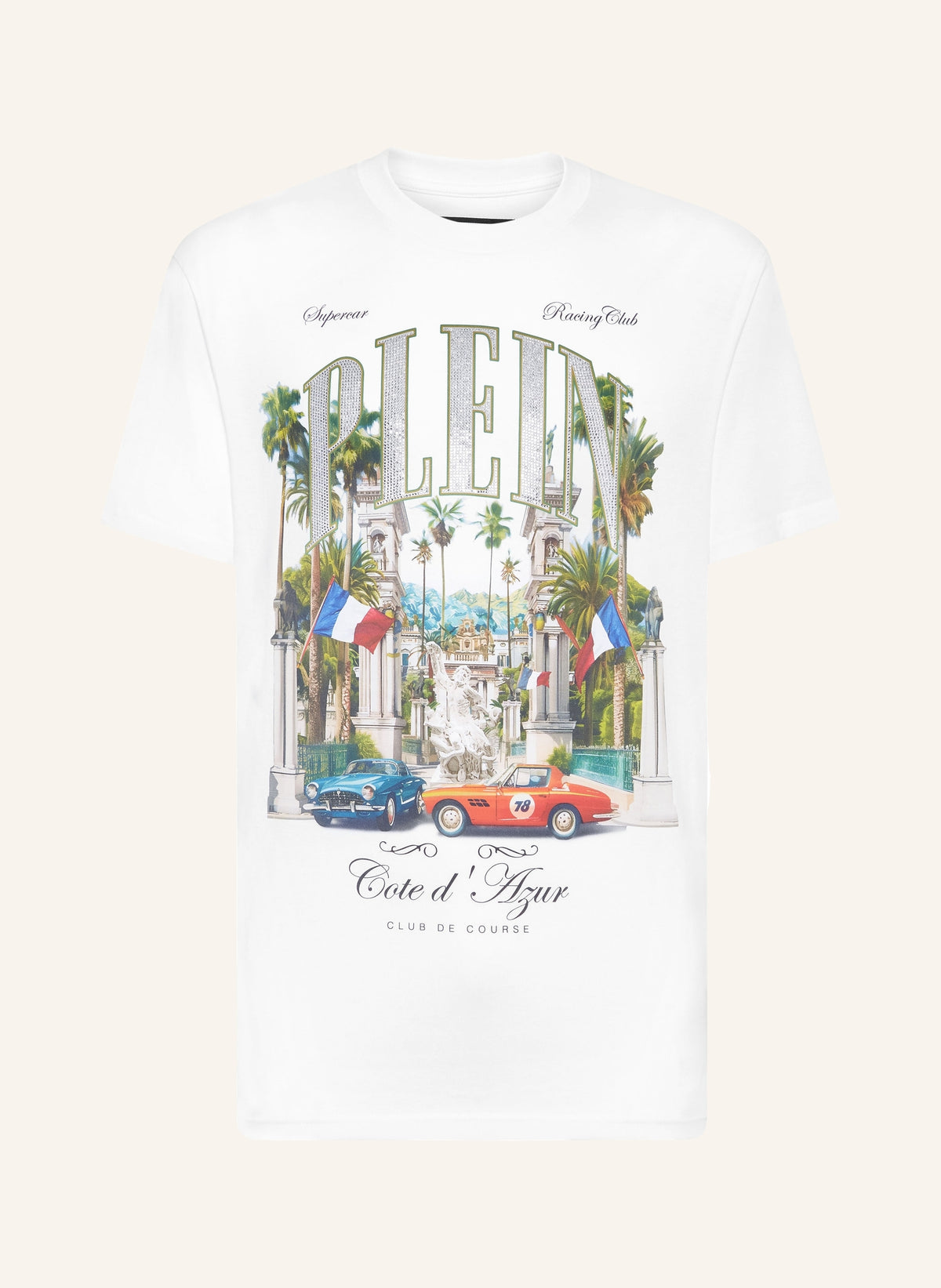 Philipp Plein T-shirt Round Neck SS Club The Course Stones, Shirts