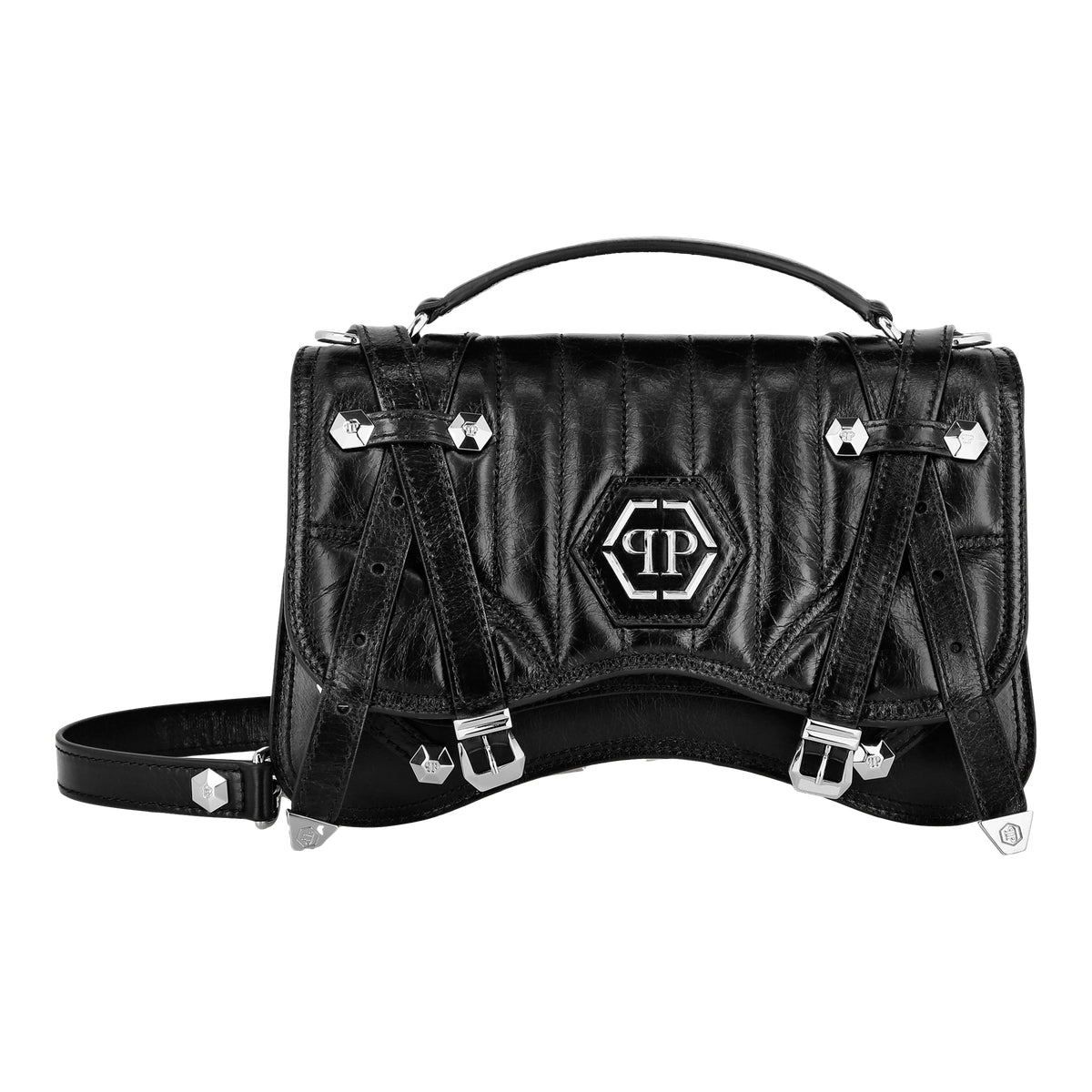 Leather Medium Belt Bag Hexagon