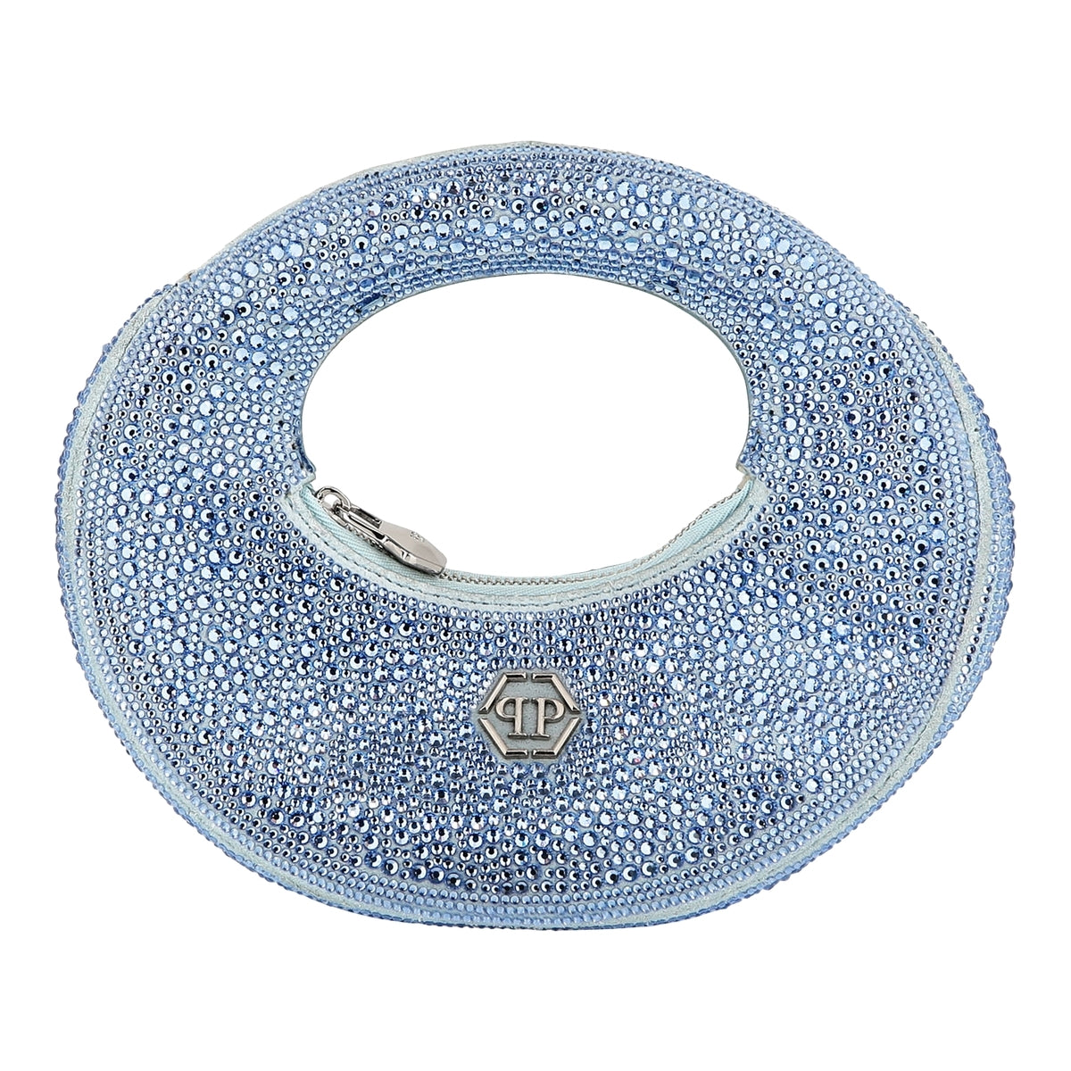 Suede Mini Handle Bag Strass