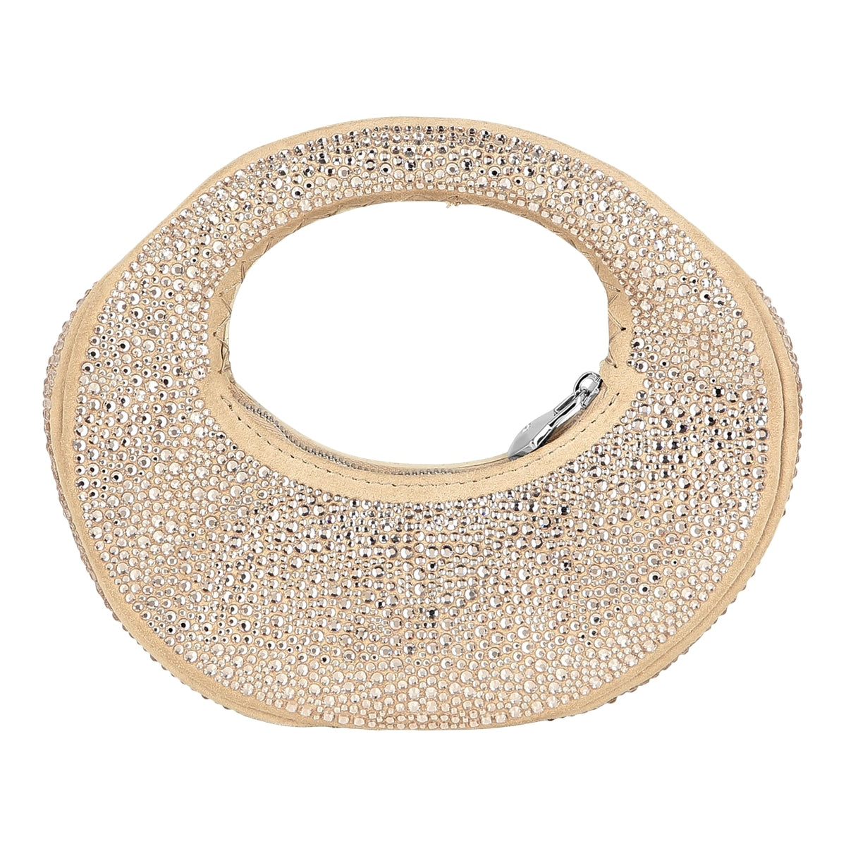 Suede Mini Handle Bag Strass