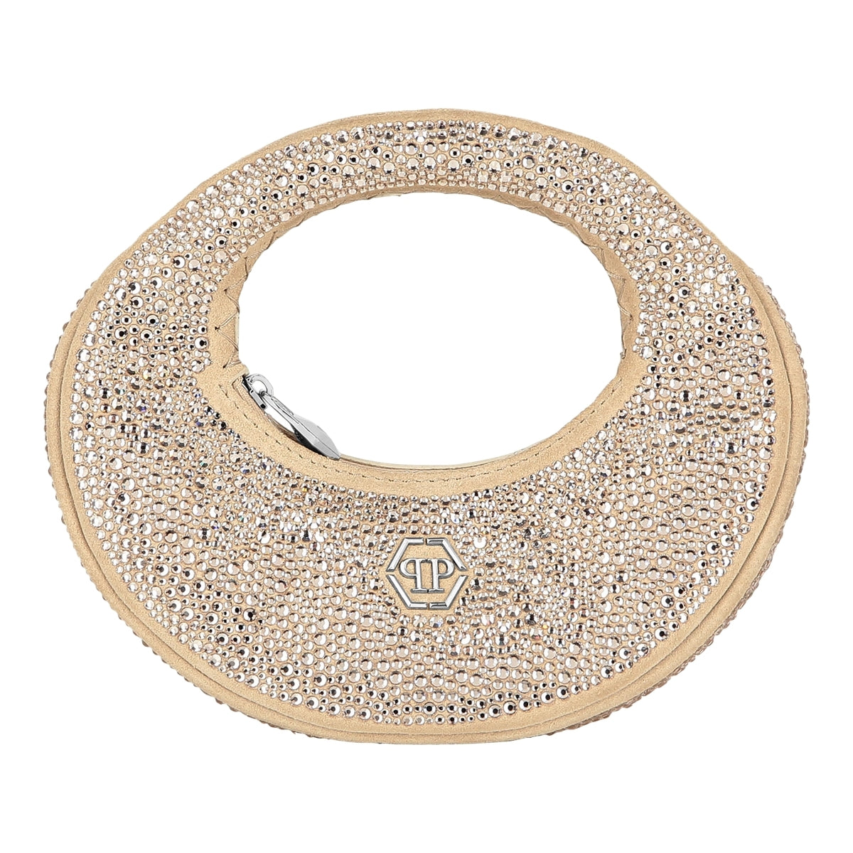 Suede Mini Handle Bag Strass
