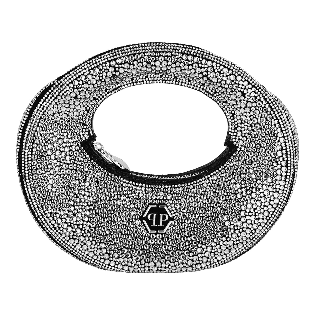 Suede Mini Handle Bag Strass