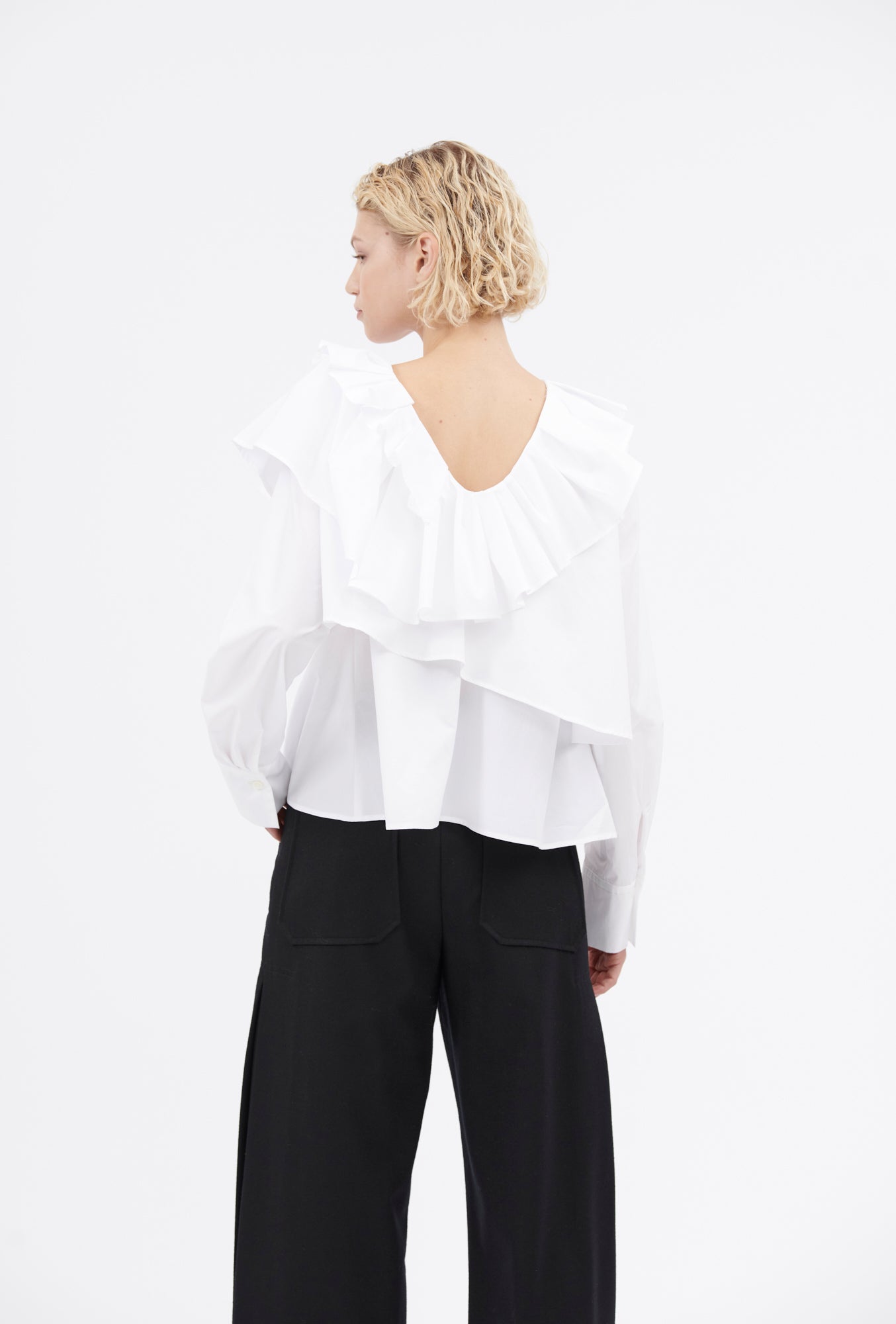 Light Poplin Bluse, White