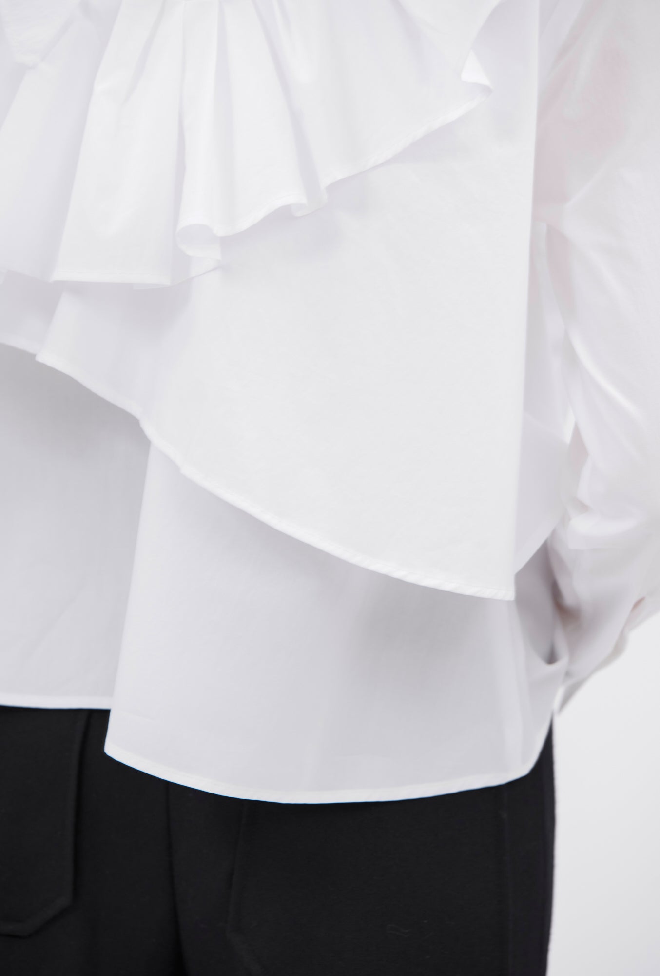 Light Poplin Bluse, White