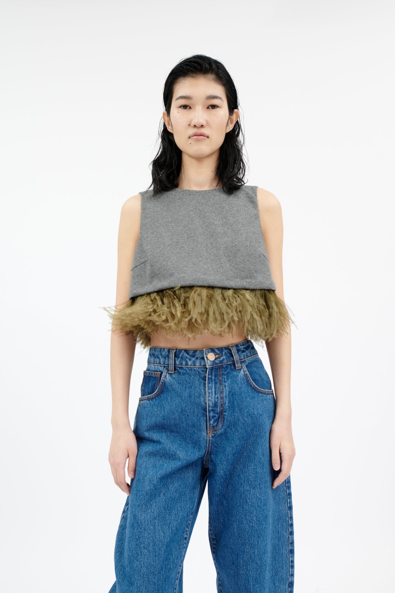 Flannel Jersey Top, Light Flannel