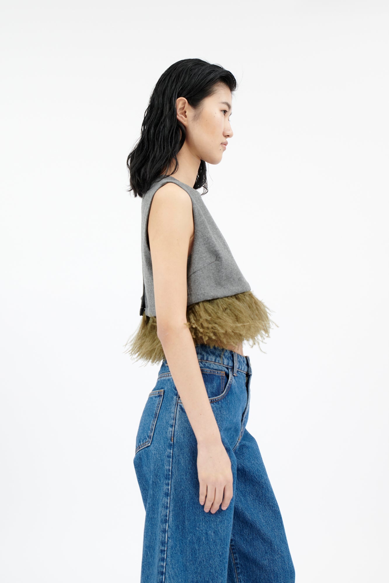 Flannel Jersey Top, Light Flannel