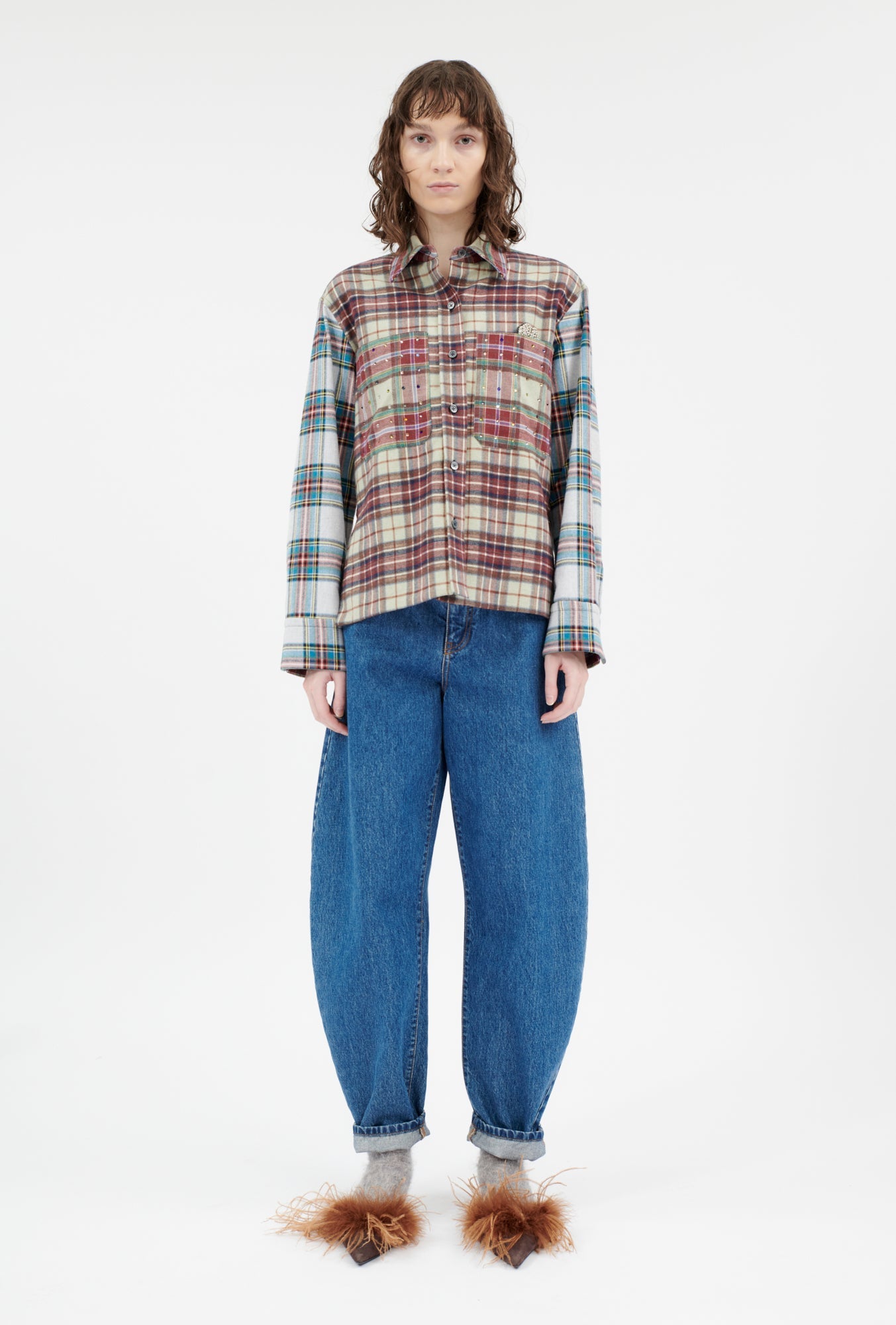 Fancy Clan Checks Bluse, Multicolor-Hemden & Blusen-Odeeh-OUTLET-ARCHIVIST-ARCHIVE-SALE