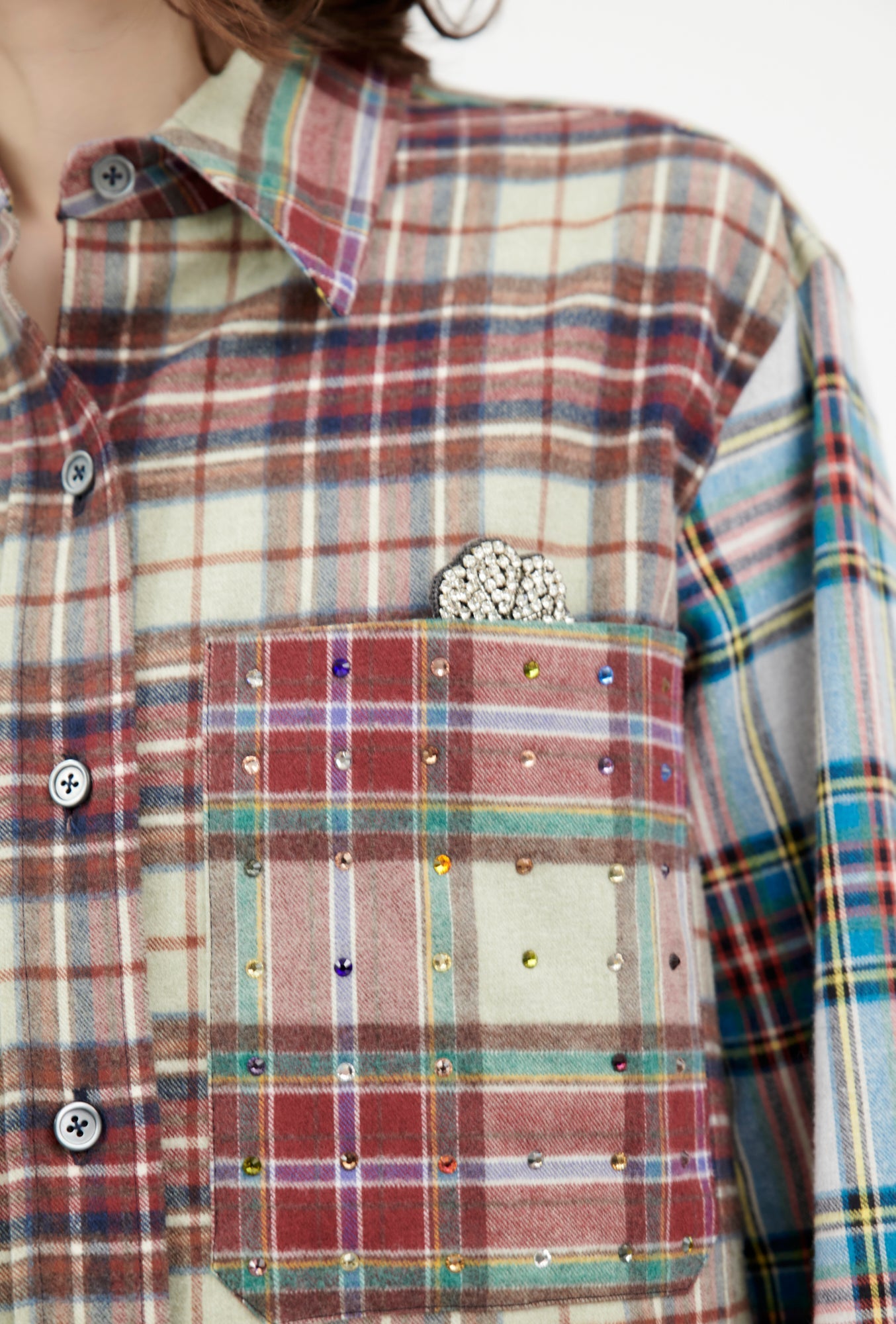 Fancy Clan Checks Bluse, Multicolor-Hemden & Blusen-Odeeh-OUTLET-ARCHIVIST-ARCHIVE-SALE
