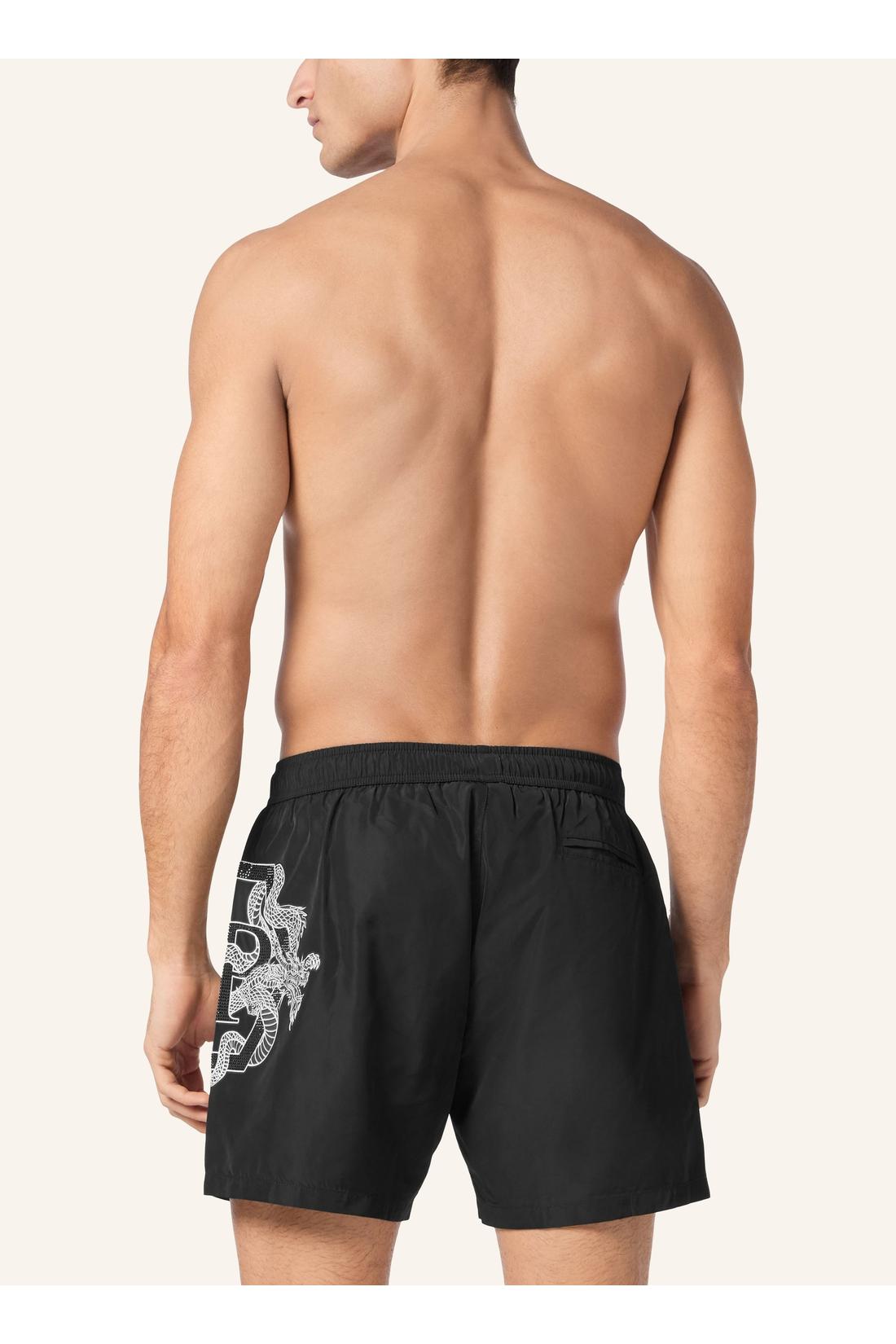 Philipp Plein Beachwear Short Trousers Dragon, Hosen