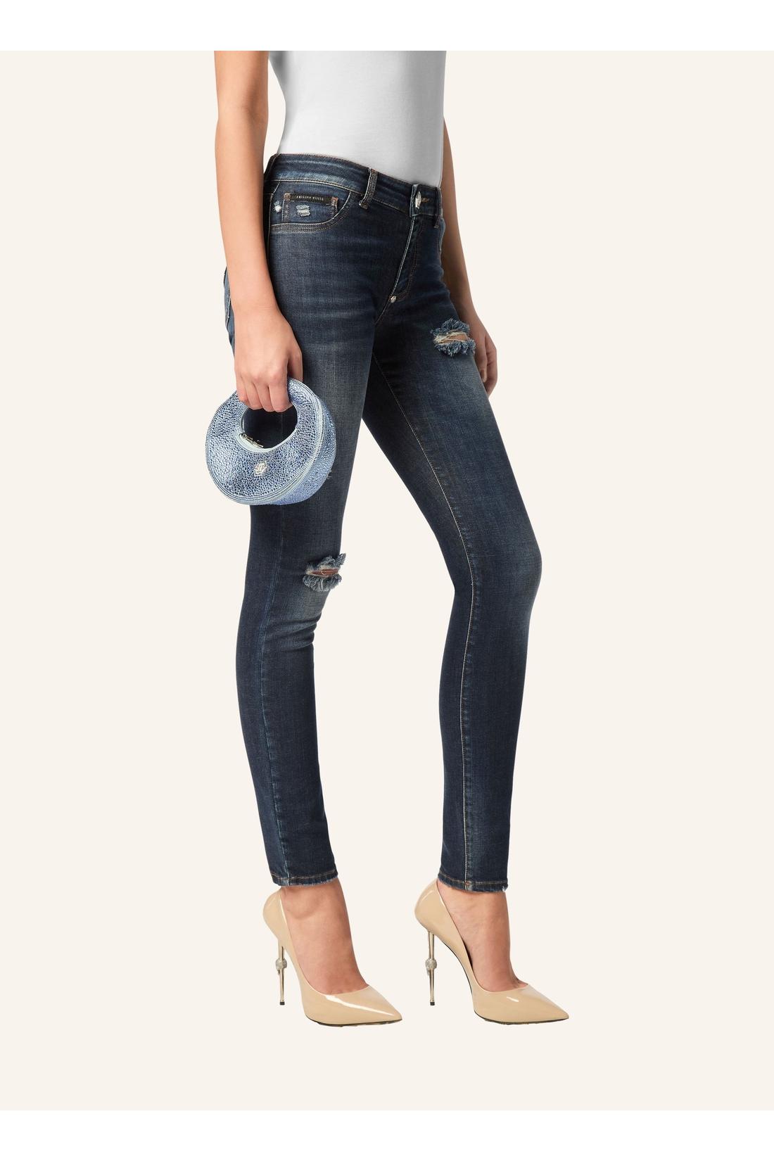 Suede Mini Handle Bag Strass