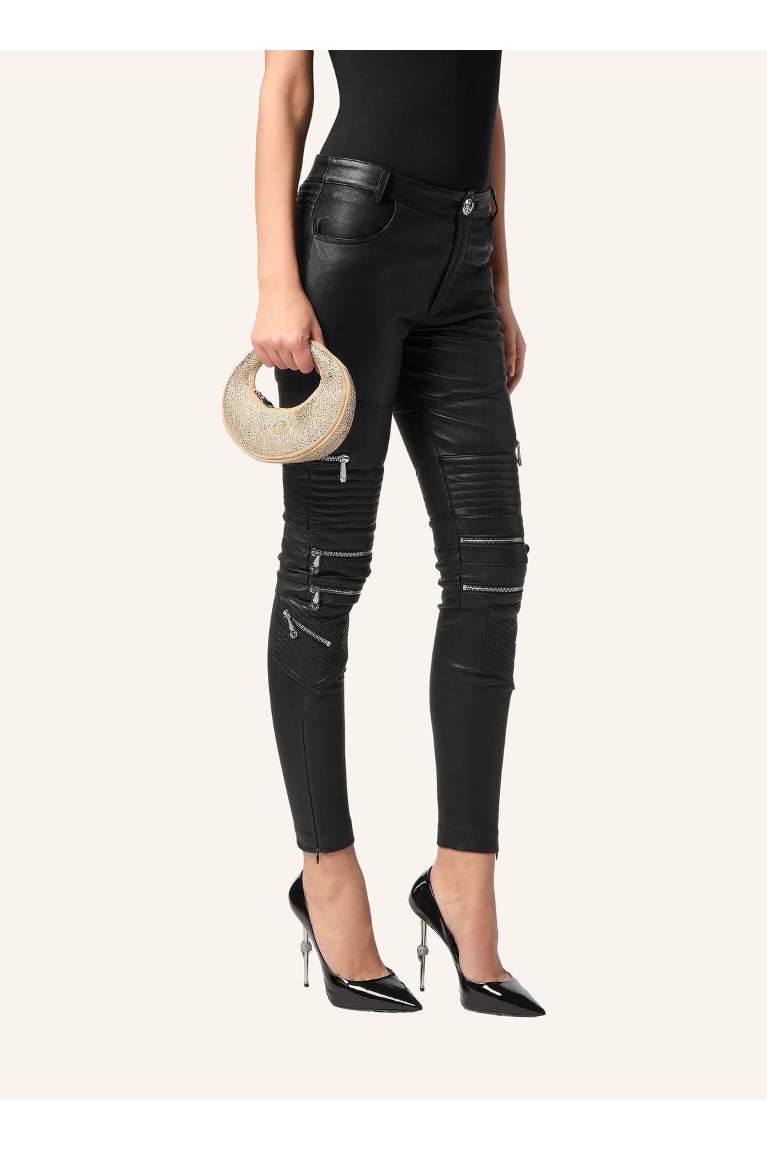 Suede Mini Handle Bag Strass
