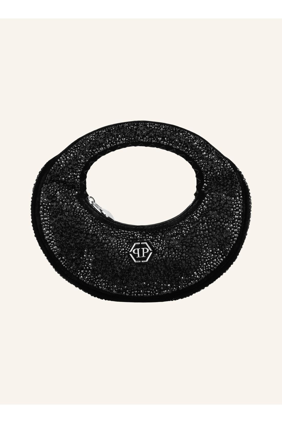 Philipp Plein Suede Mini Handle Bag Strass, Taschen