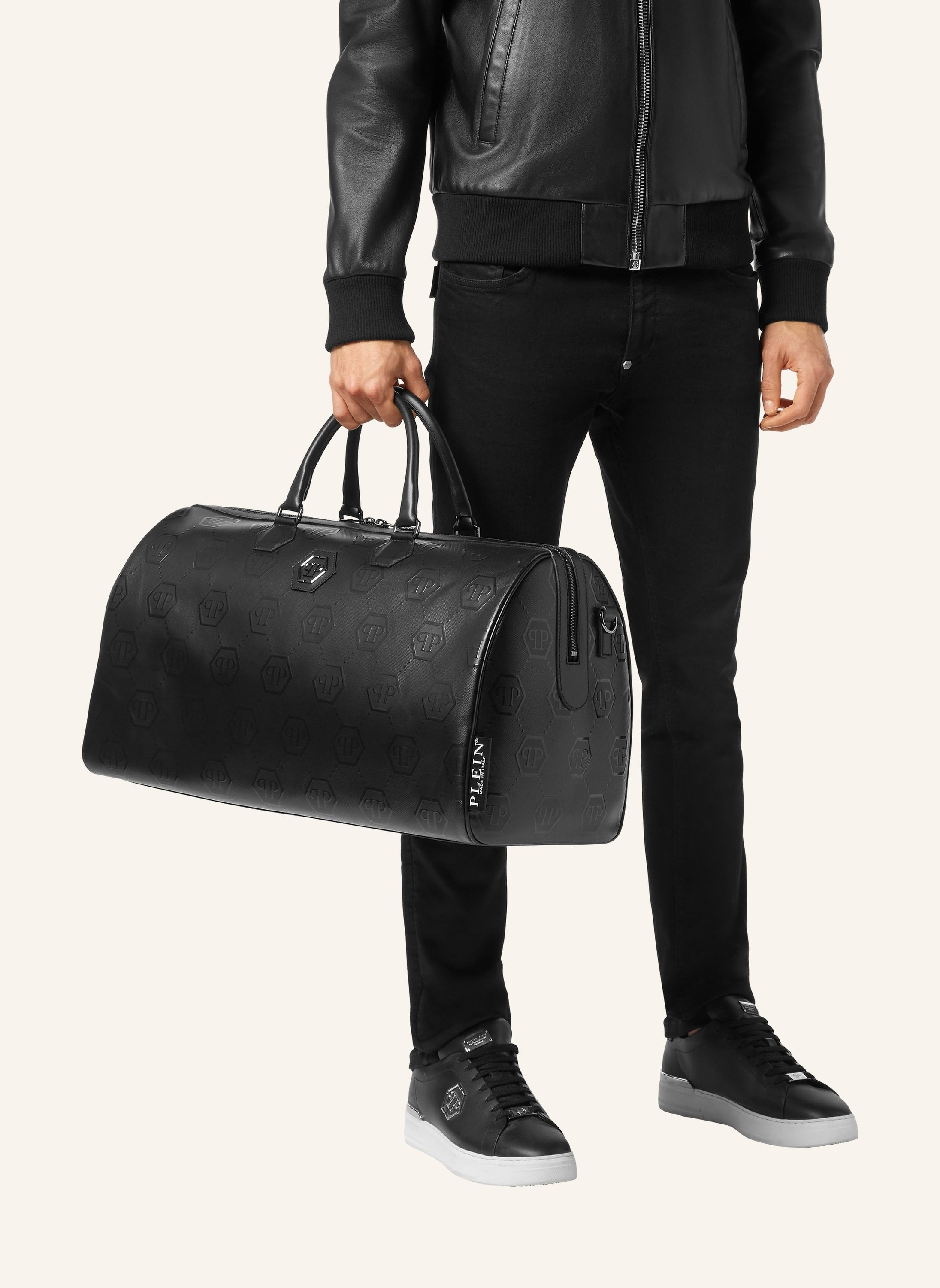 Nappa Handle Bag Weekend  Embossed Monogram