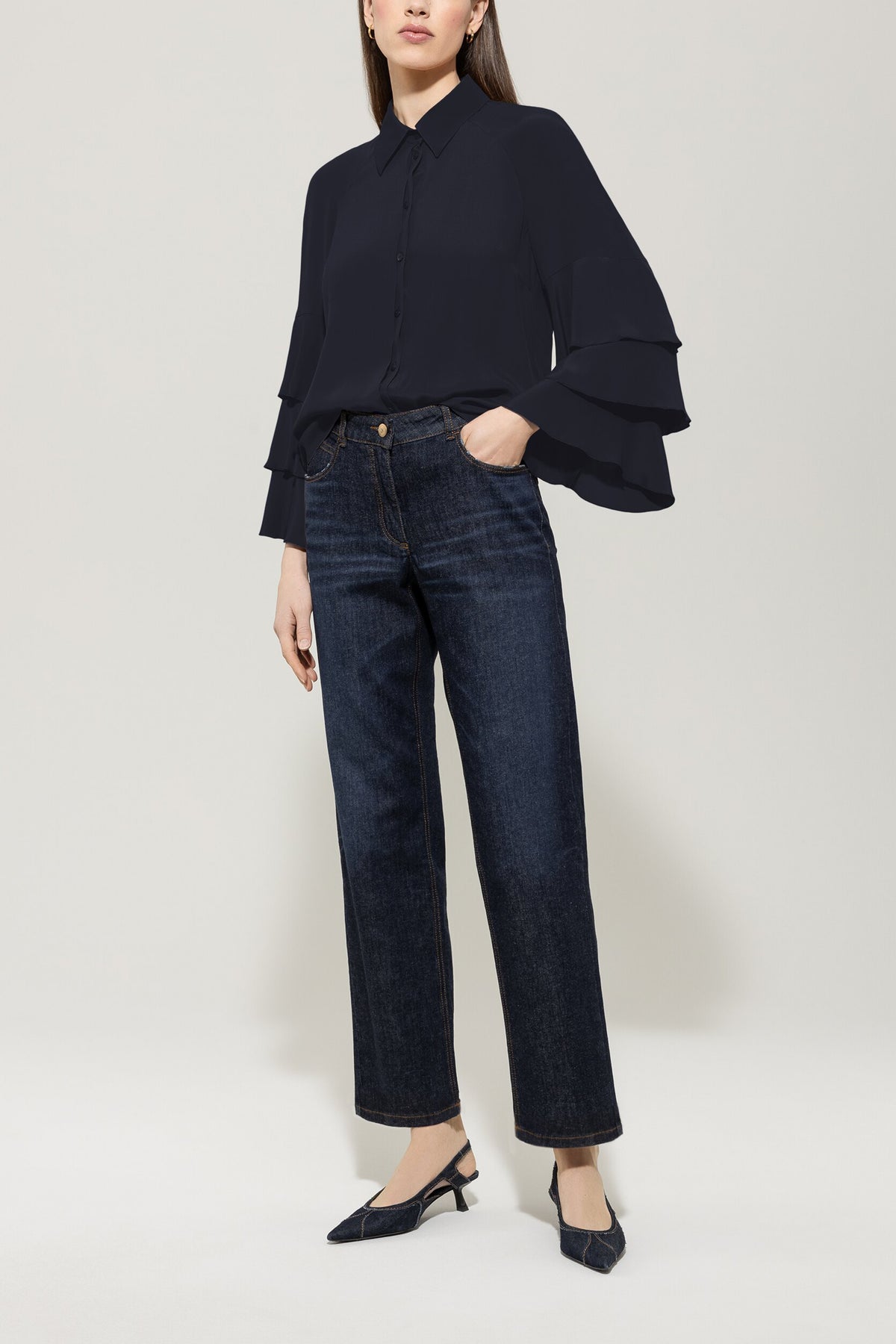 Bluse aus Seiden-Mix