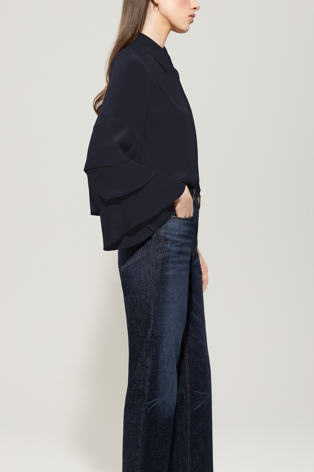 Bluse aus Seiden-Mix