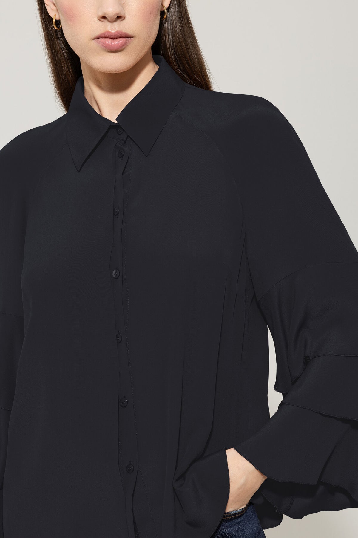 Bluse aus Seiden-Mix