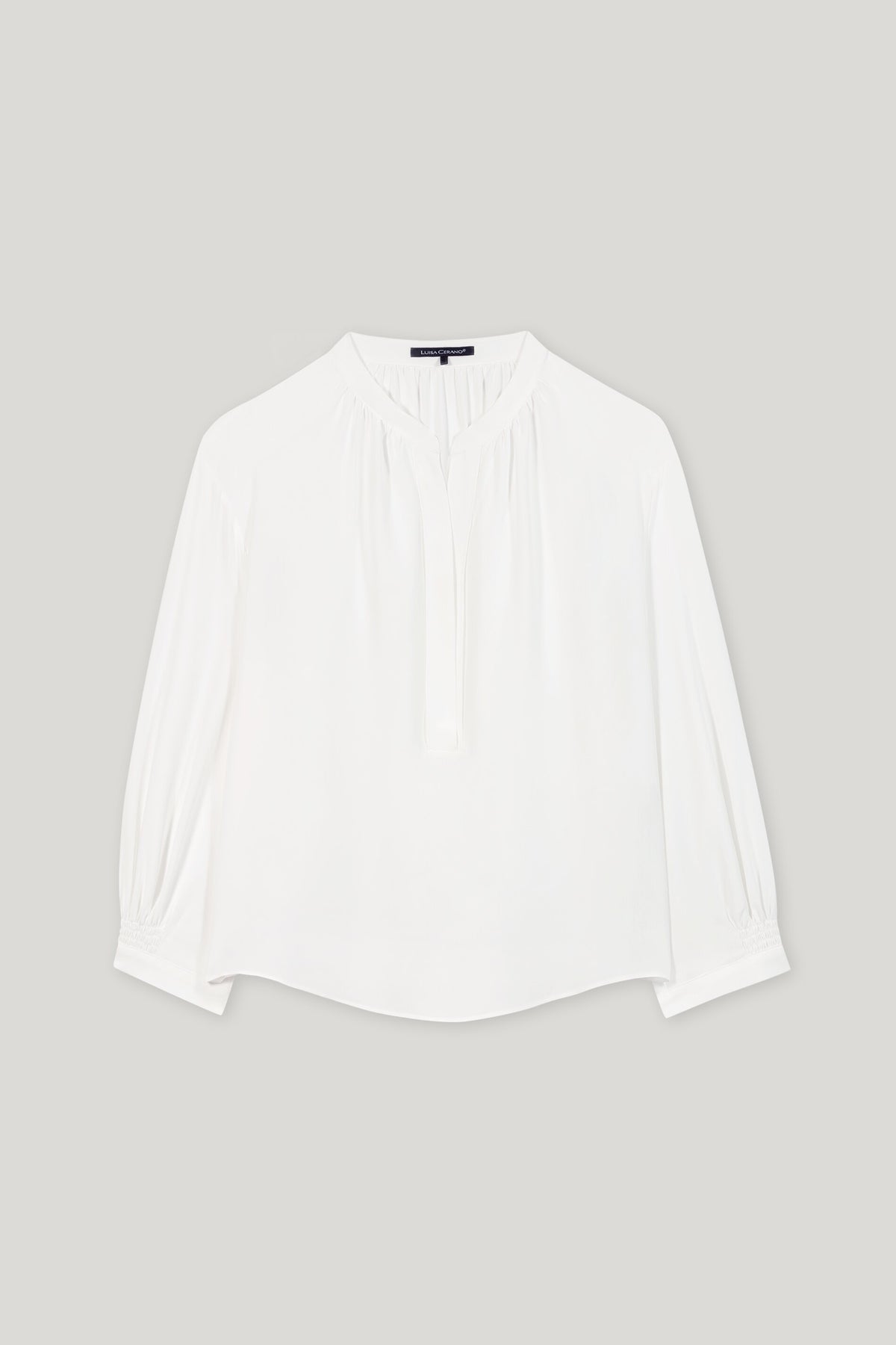 Tunika-Bluse aus Seiden-Mix