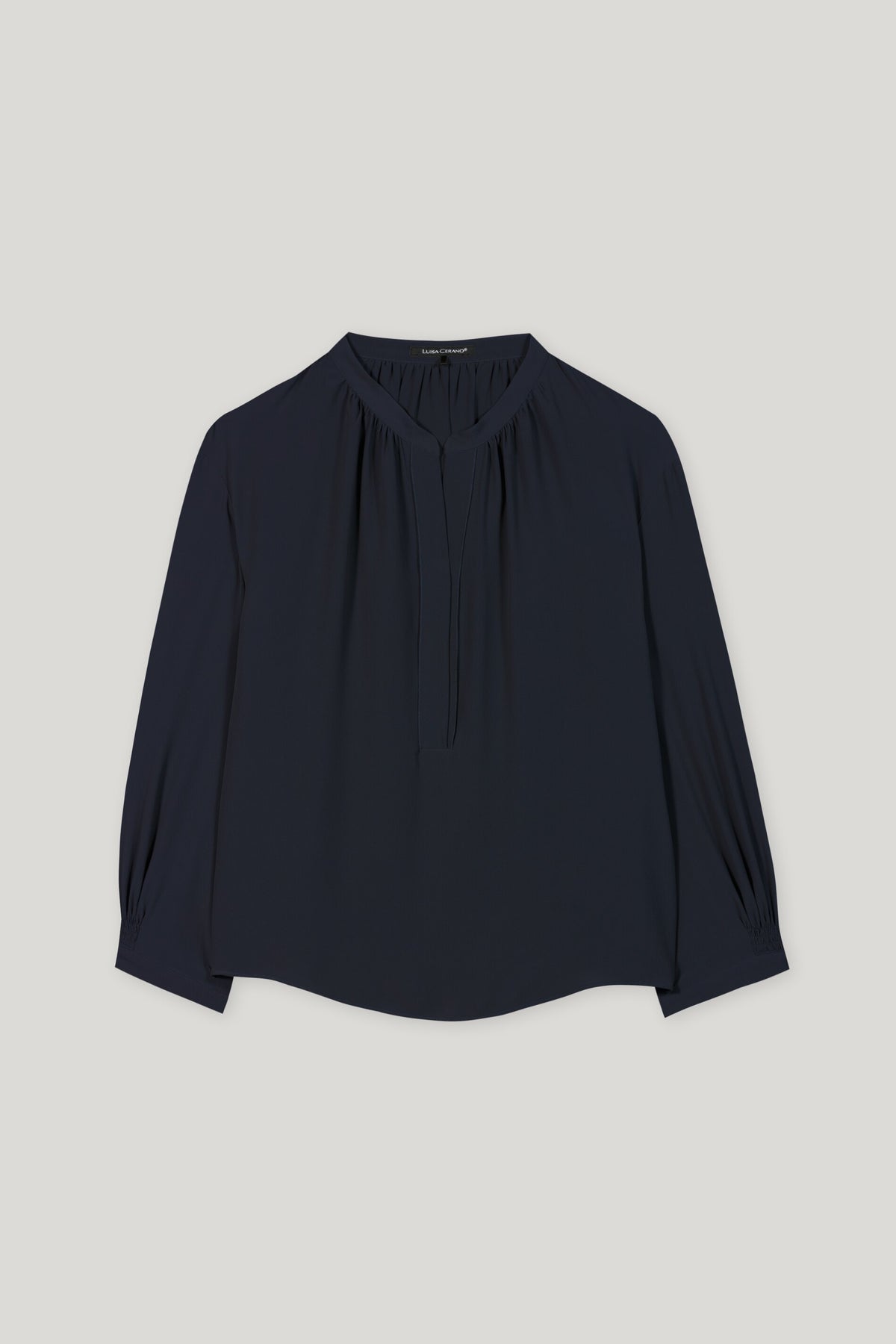 Tunika-Bluse aus Seiden-Mix