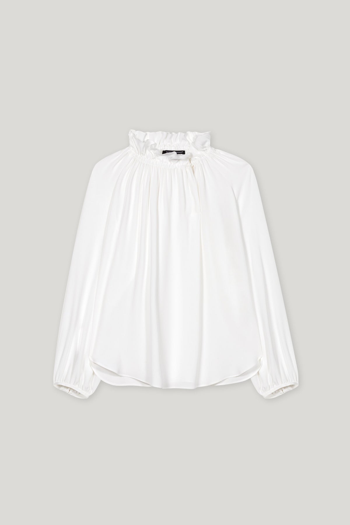 Rüschenbluse aus Seiden-Mix