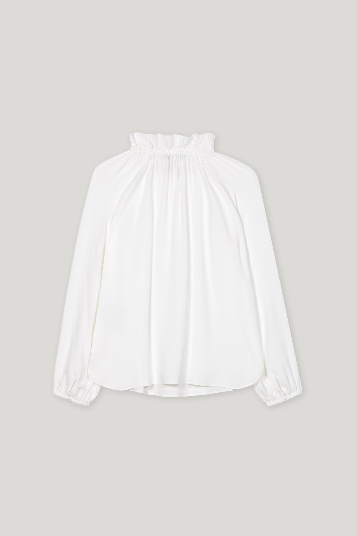 Rüschenbluse aus Seiden-Mix