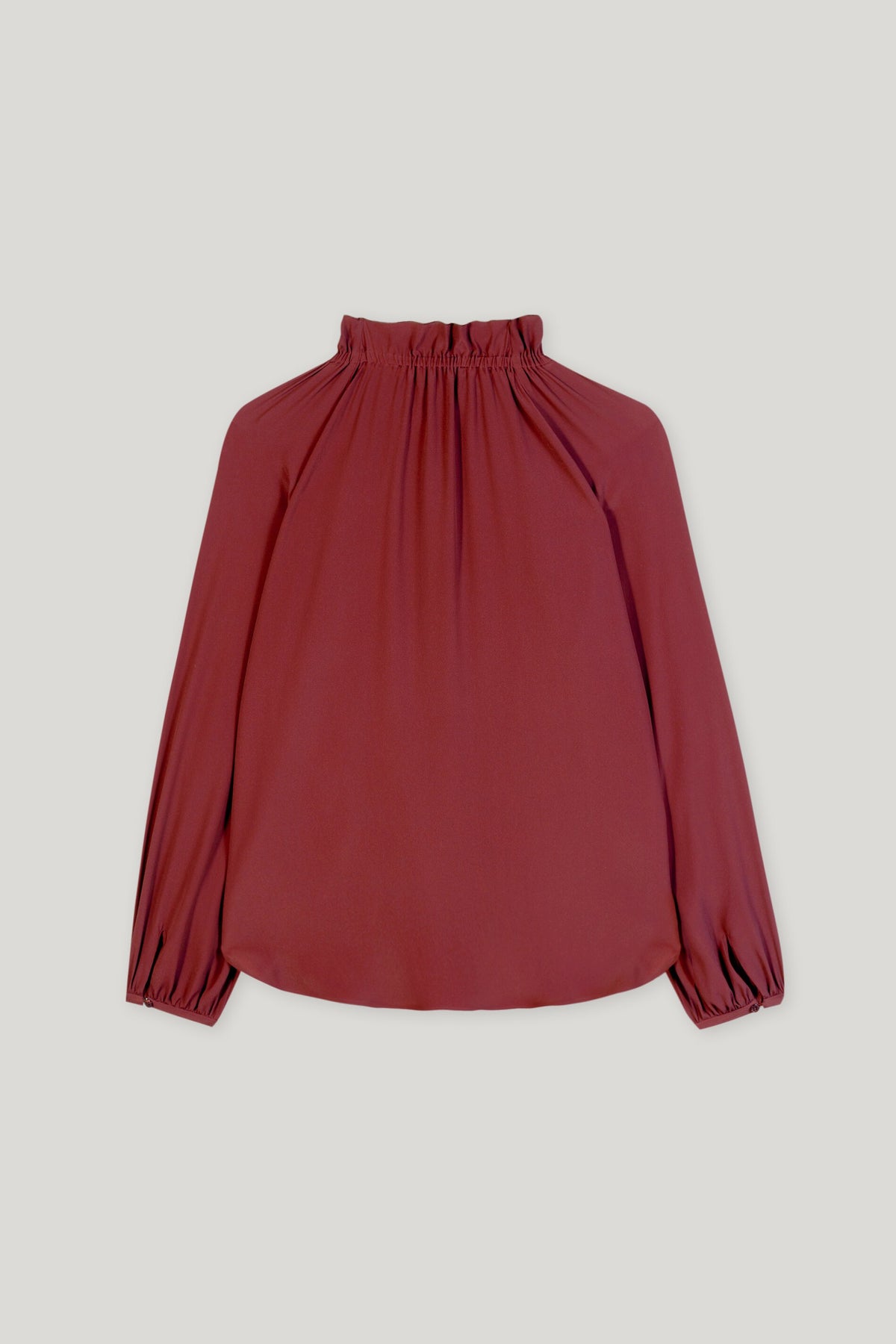 Rüschenbluse aus Seiden-Mix
