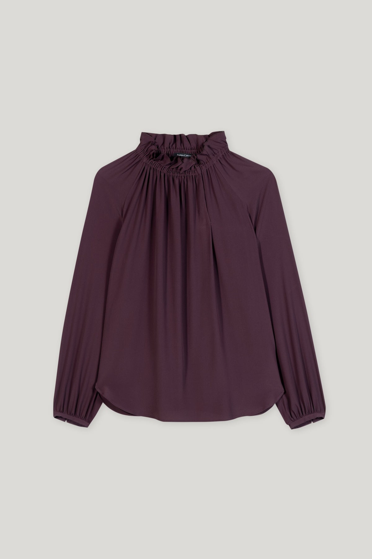 Rüschenbluse aus Seiden-Mix