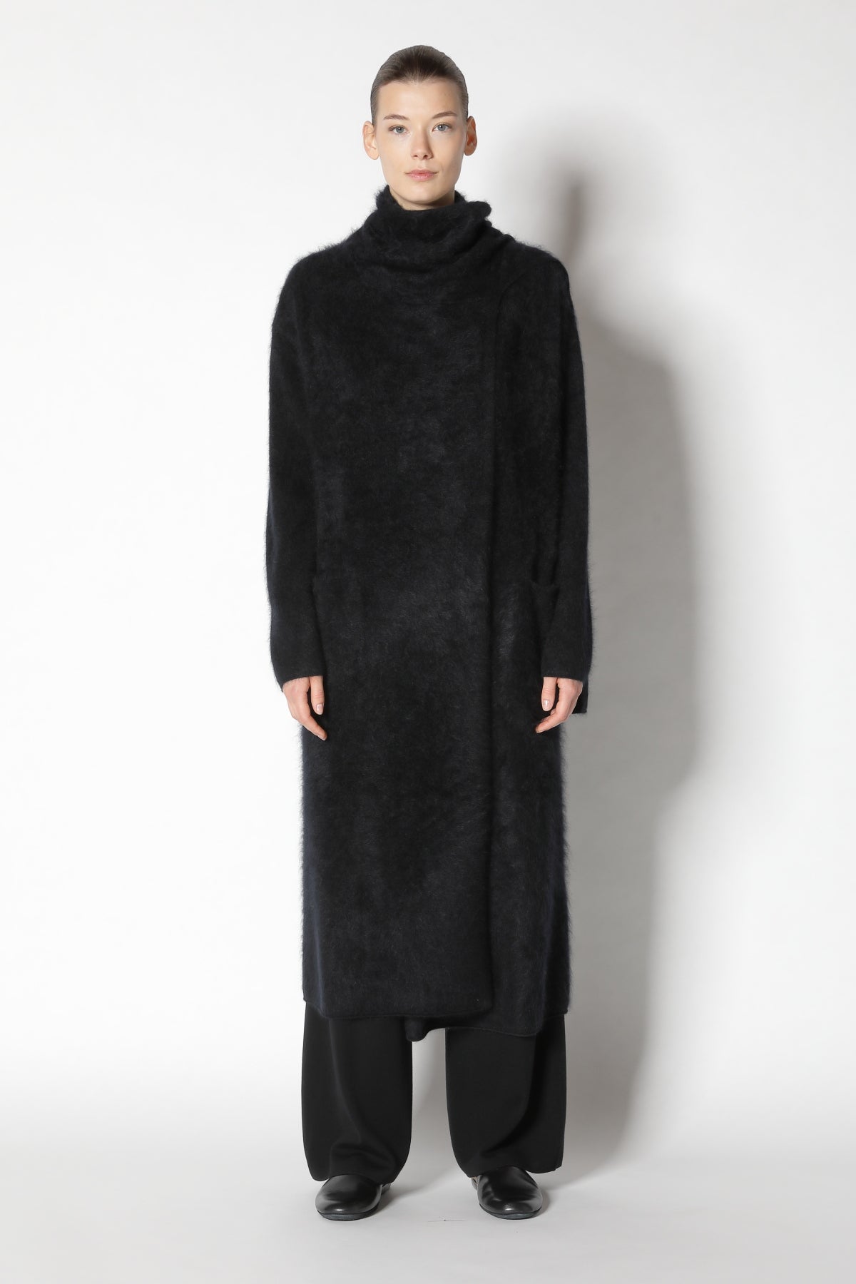 Furry Maxi Scarf Coat