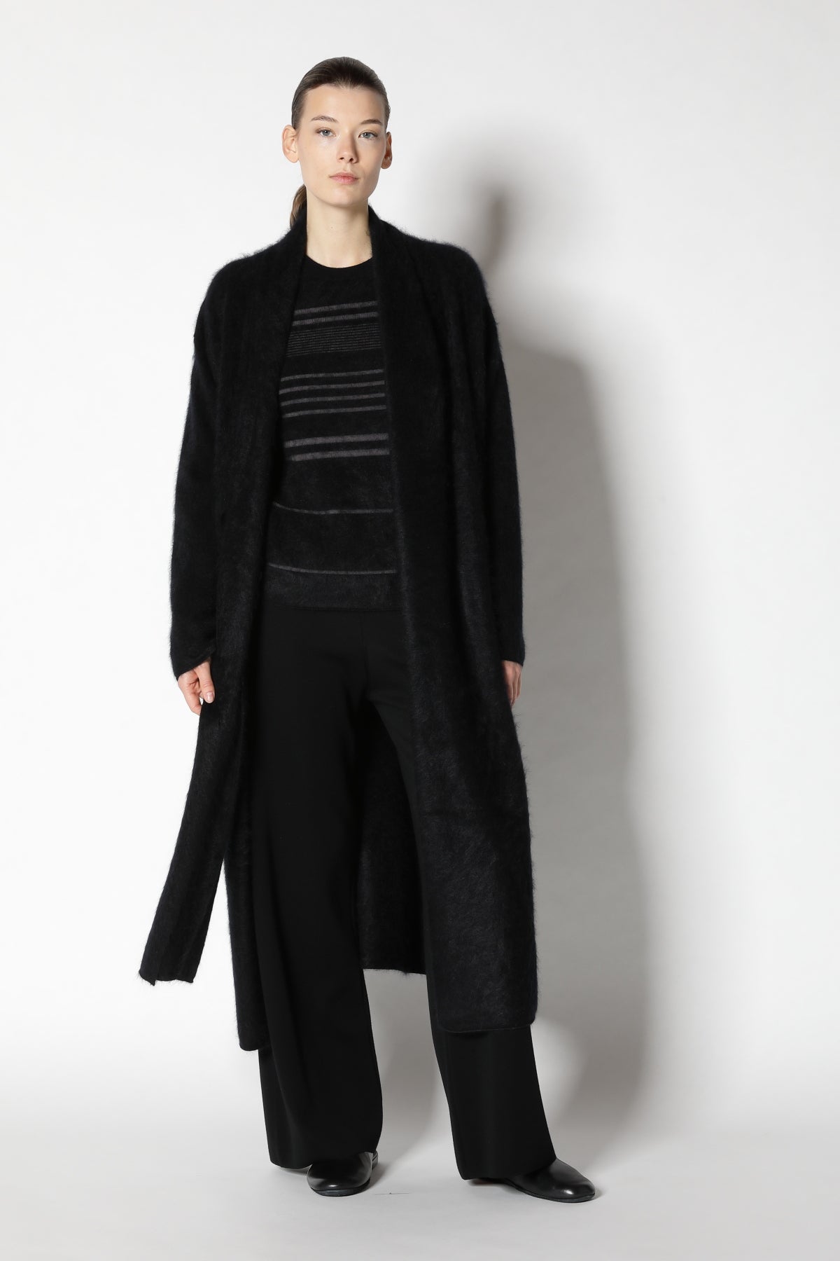 Furry Maxi Scarf Coat