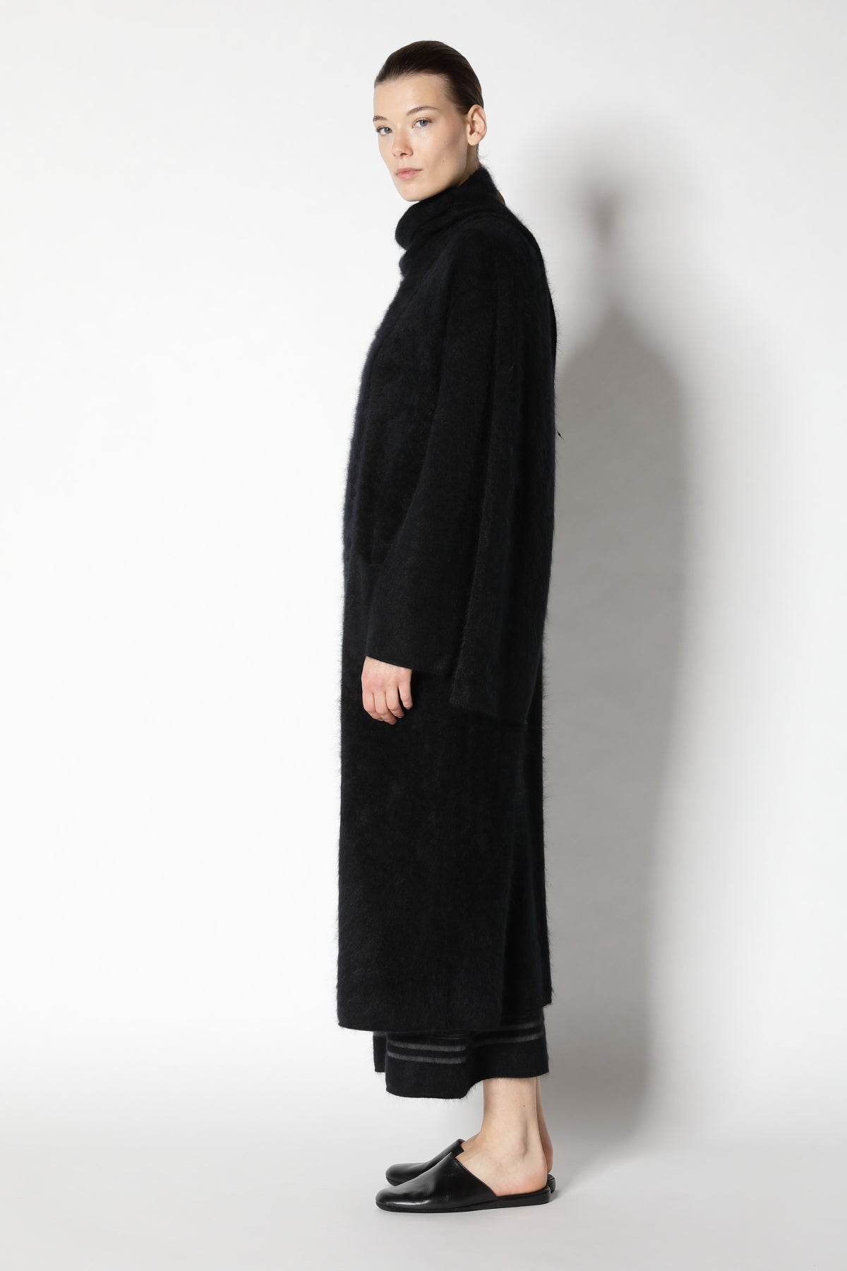 Furry Maxi Scarf Coat