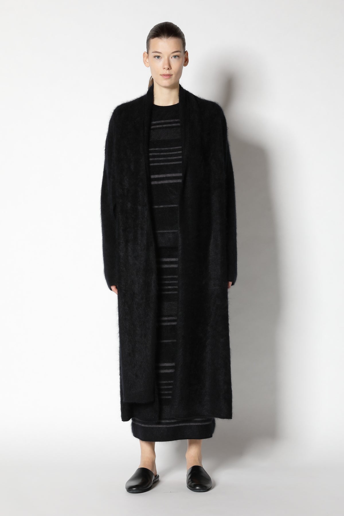 Furry Maxi Scarf Coat