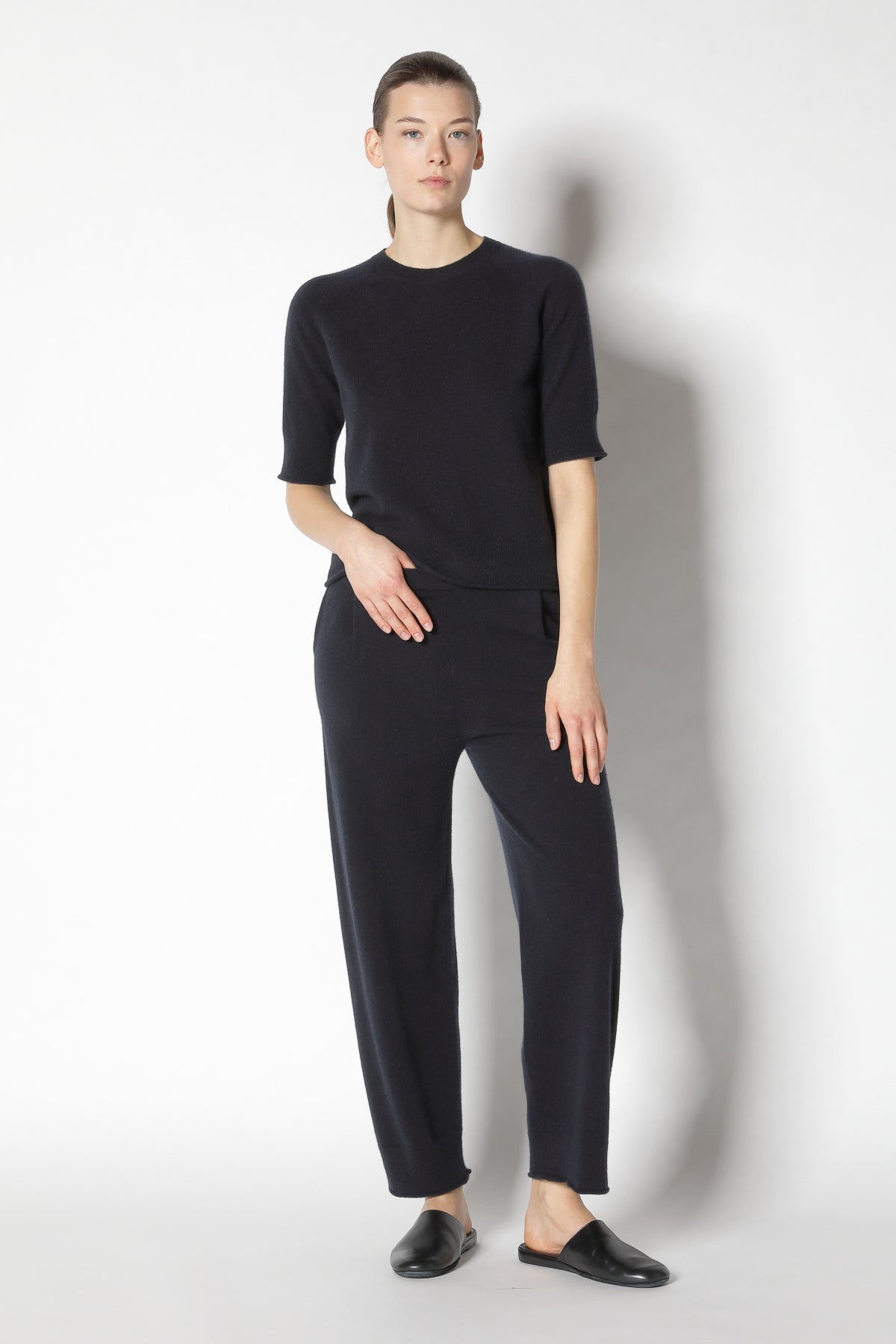 Pure Cropped Pleated Pants