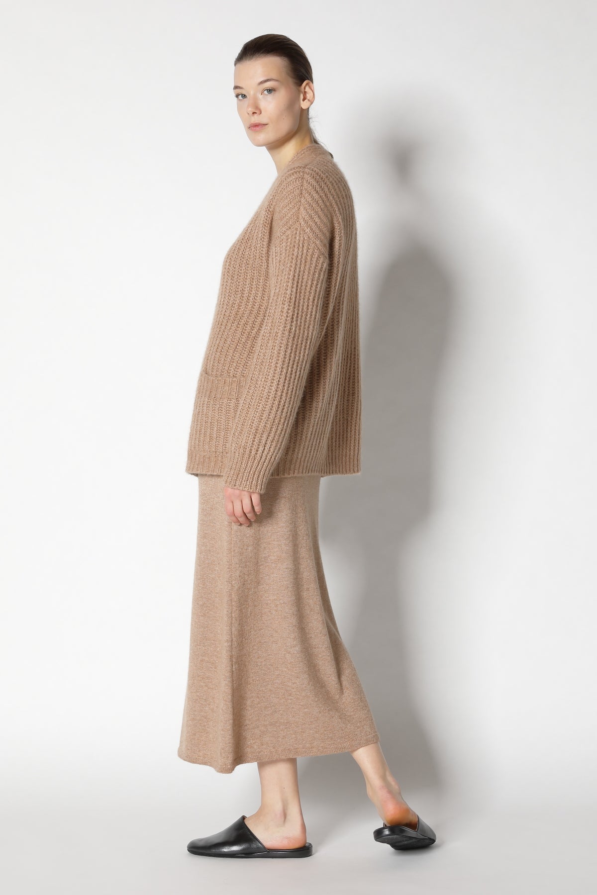 Fluffy Ribbed Cardigan