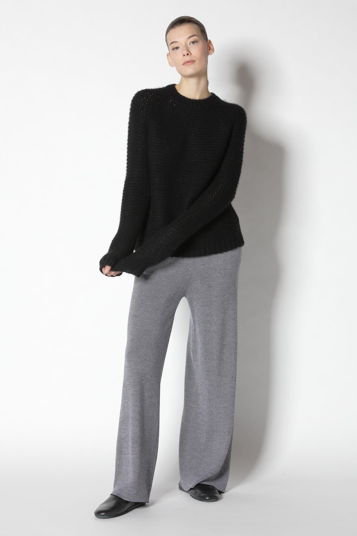 Fluffy Garter Crew Jumper
