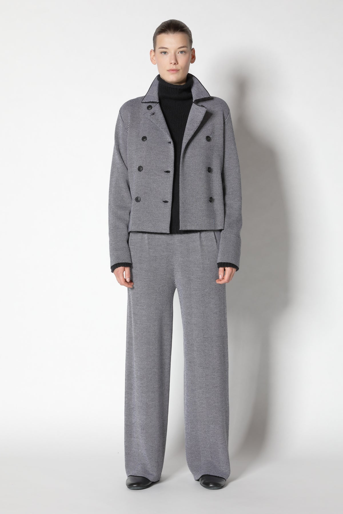 Herringbone Cropped Jacket