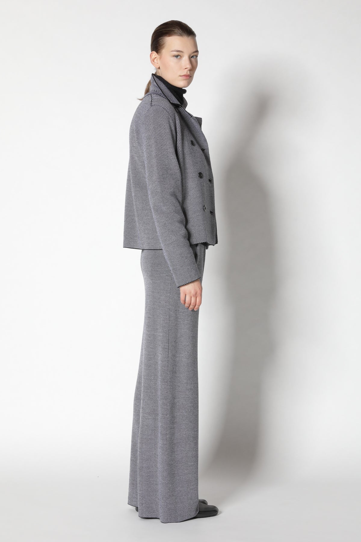 Herringbone Cropped Jacket