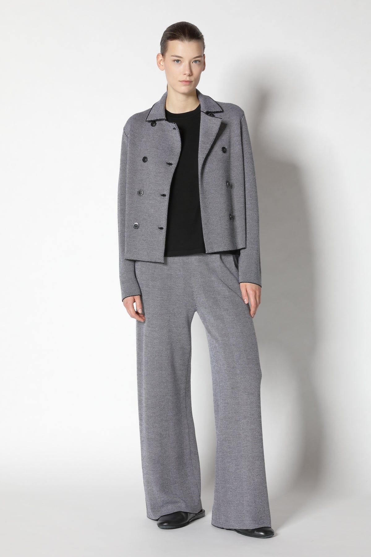 Herringbone Cropped Jacket