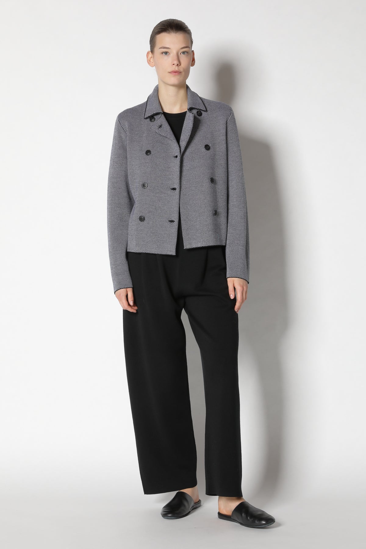 Herringbone Cropped Jacket