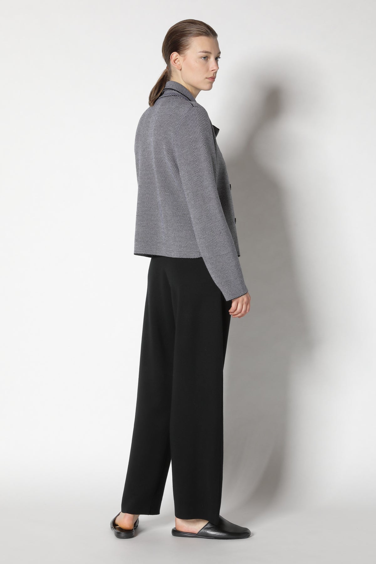Herringbone Cropped Jacket