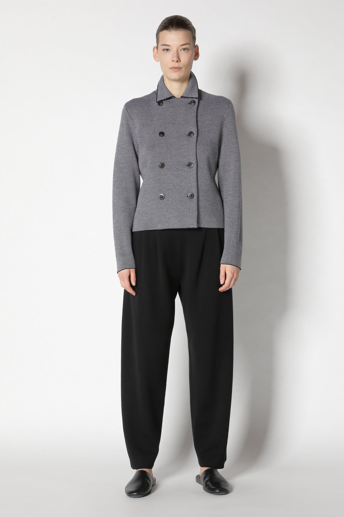 Herringbone Cropped Jacket
