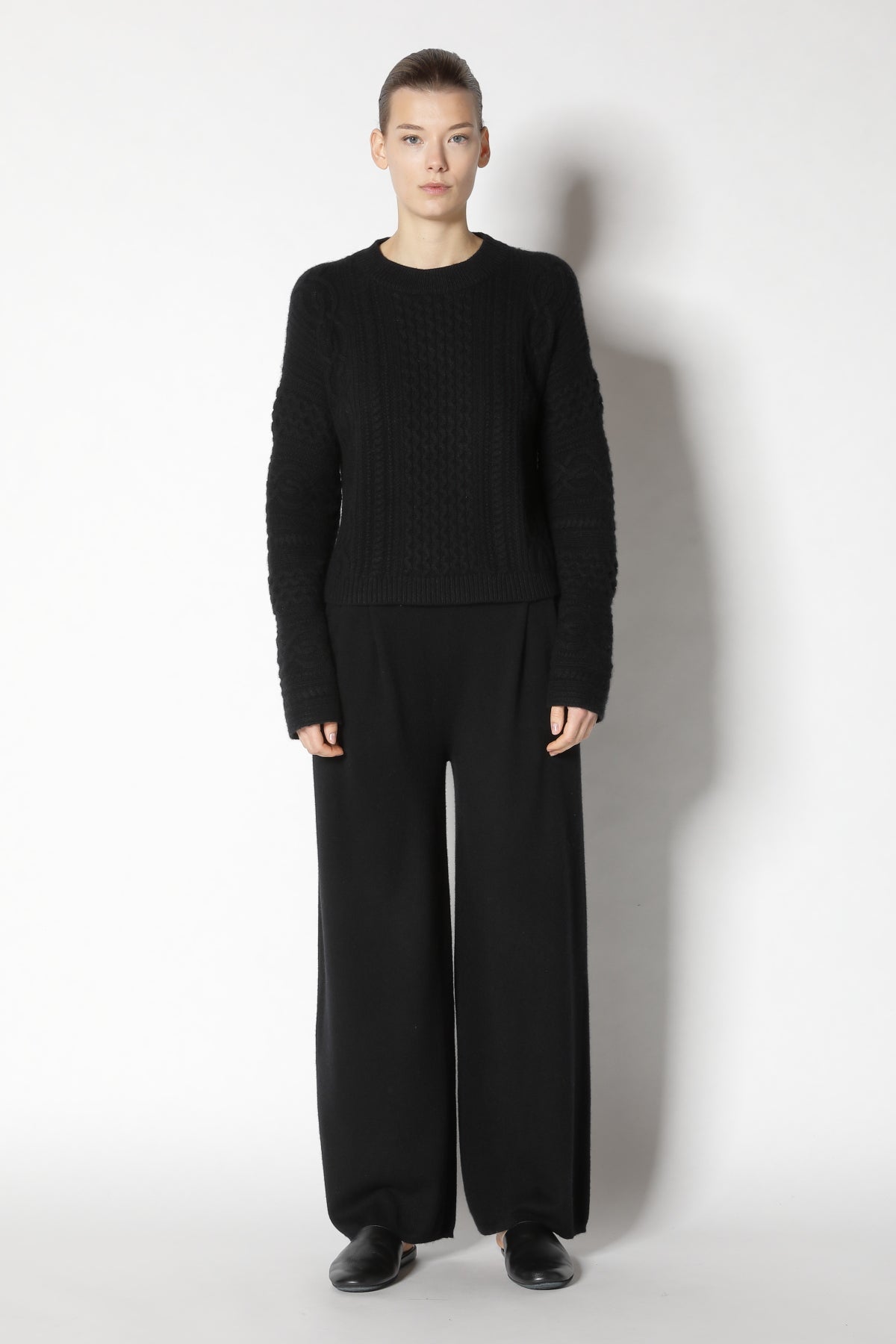 Chilly Aran Cable Crew Jumper