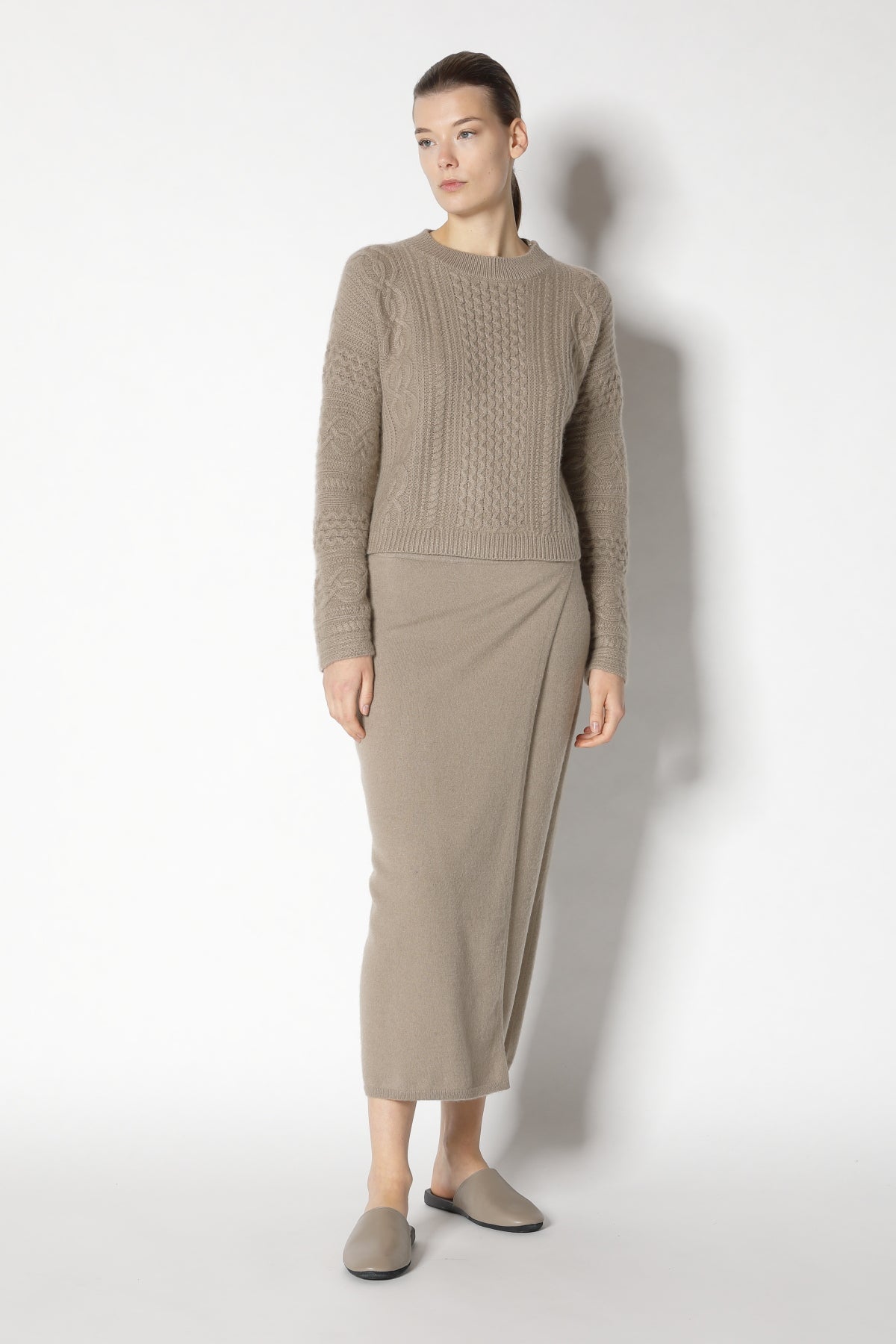 Chilly Aran Cable Crew Jumper