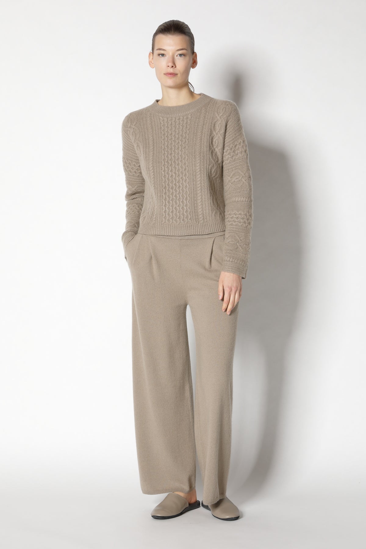 Chilly Aran Cable Crew Jumper