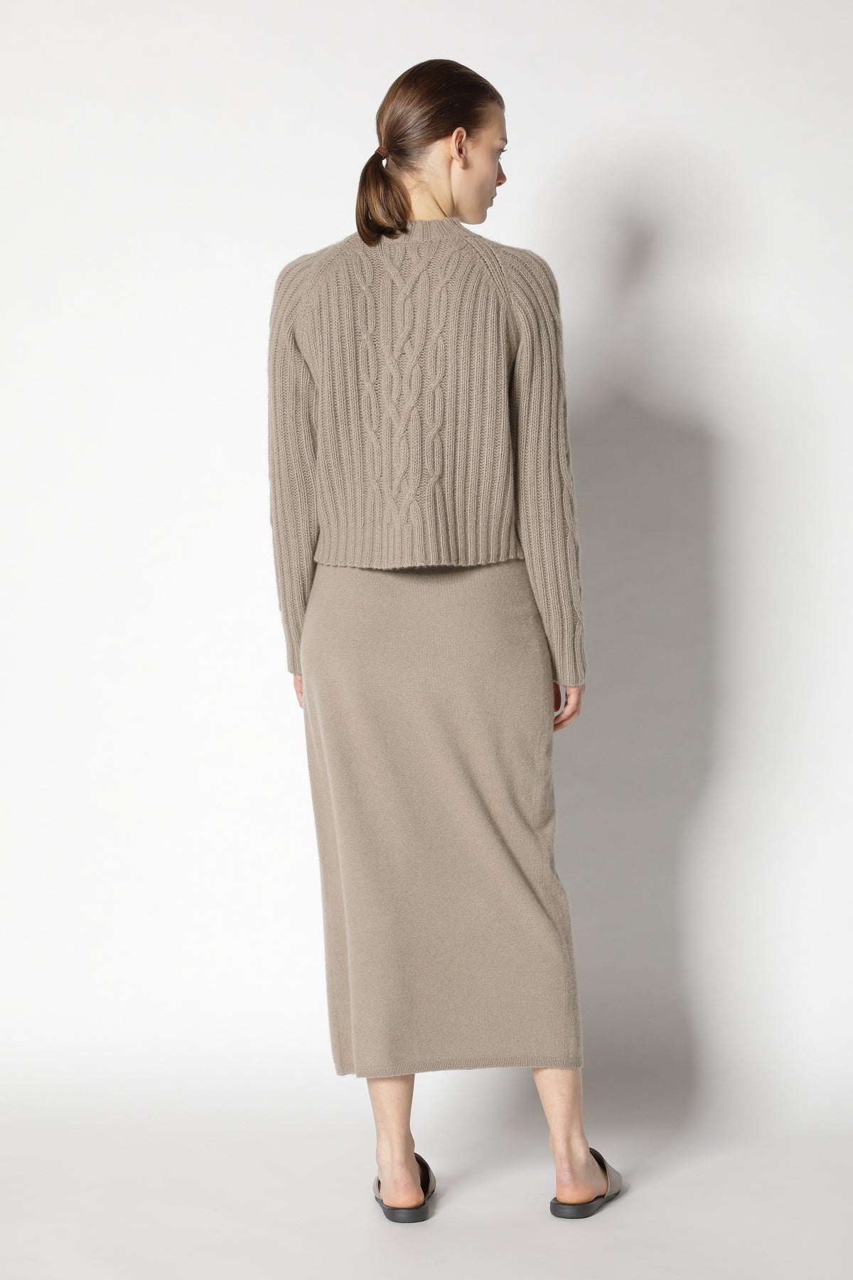 Chilly Cropped Cable Crew Jumper
