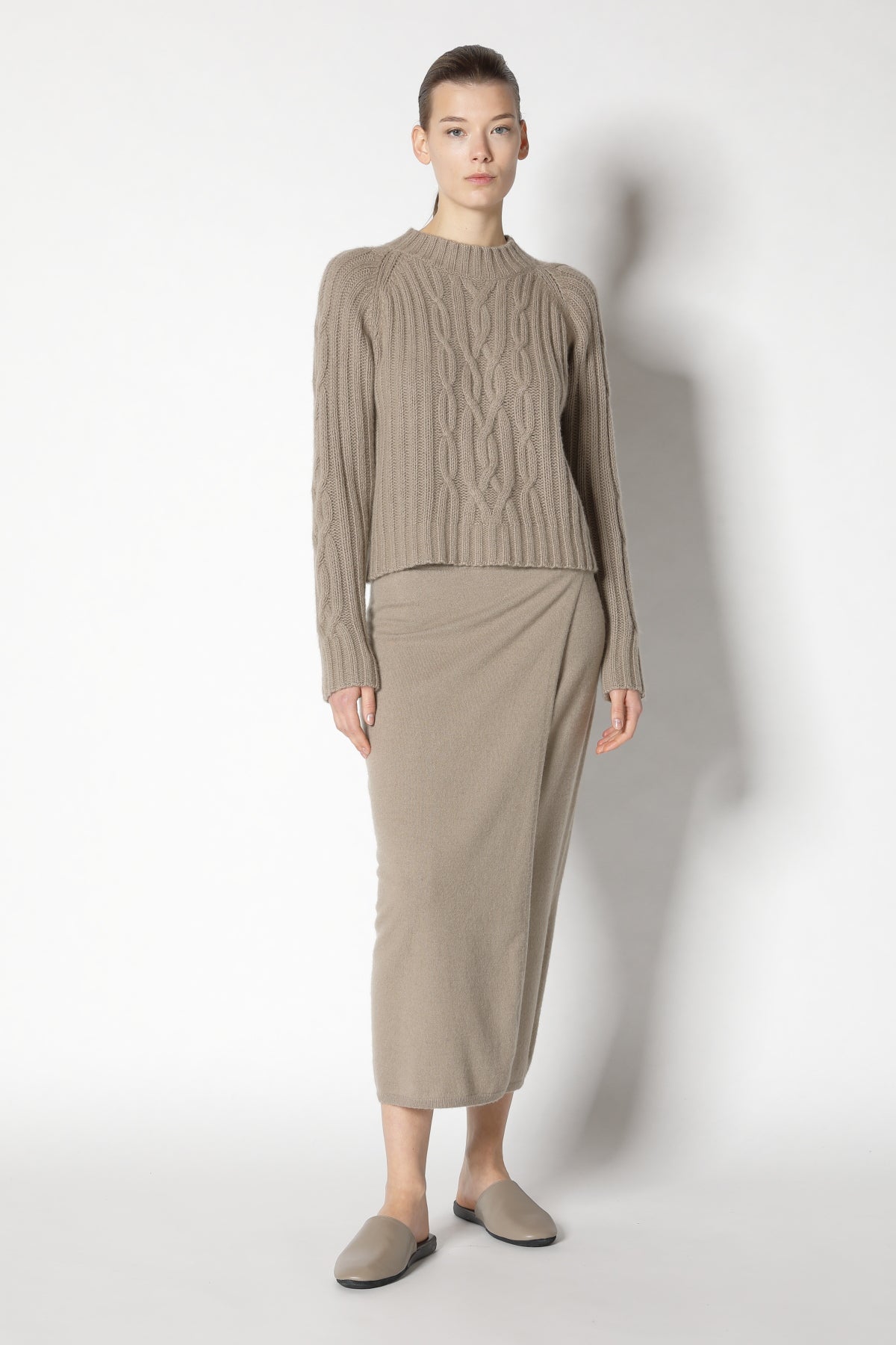 Chilly Cropped Cable Crew Jumper