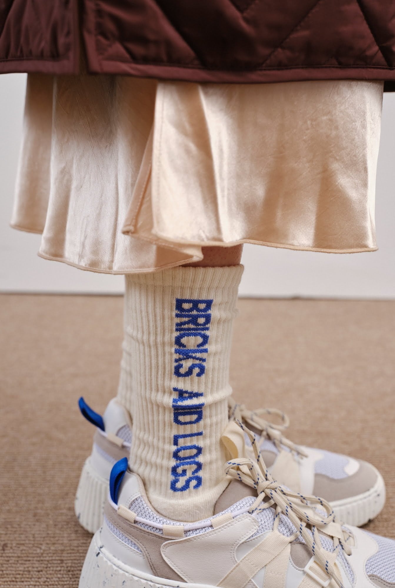 Embassy of Bricks and Logs-Archive-Sale-Outlet-EMB SOCKS-Socken-L-OFF WHITE/ EMB BLUE-by-ARCHIVIST