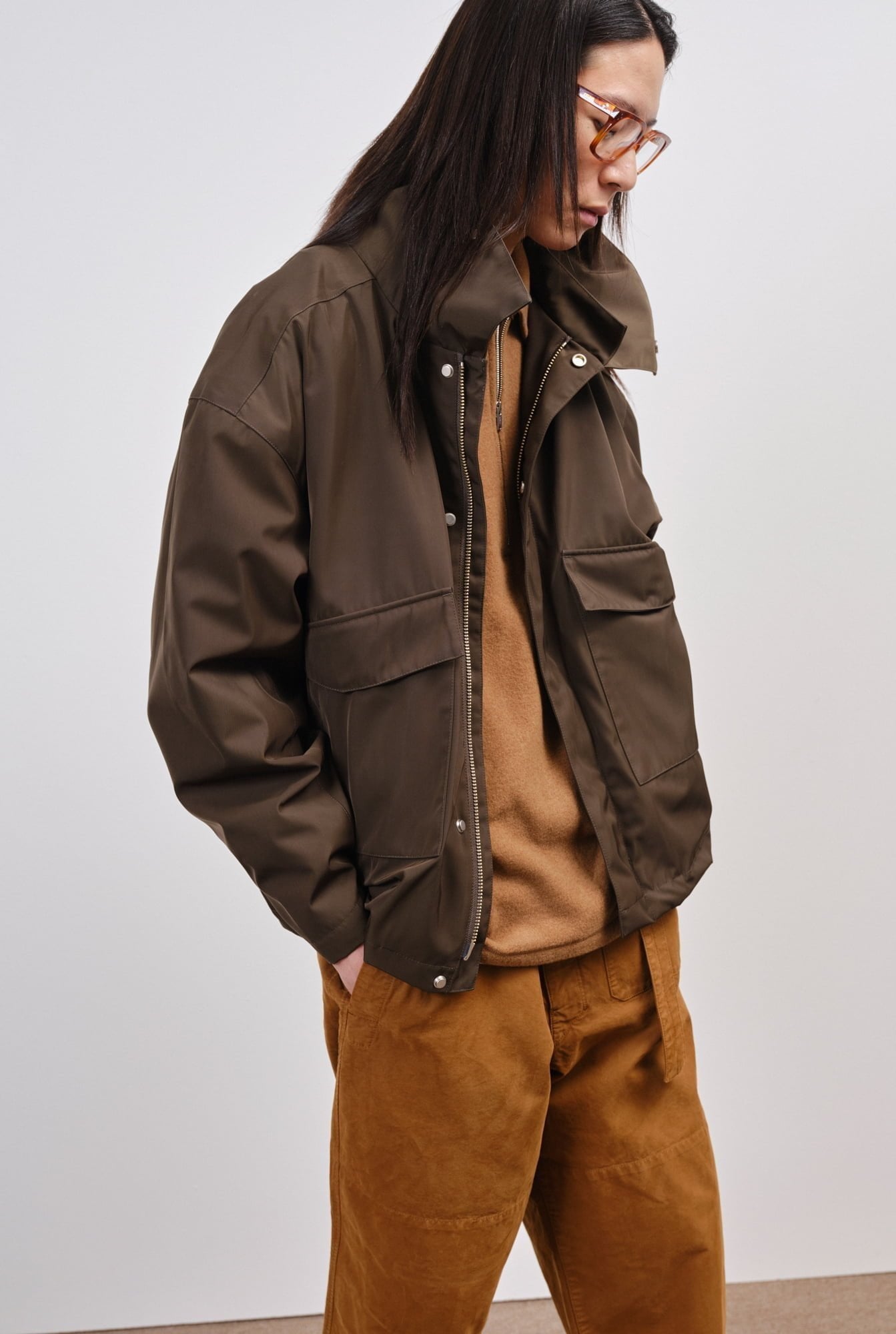 Embassy of Bricks and Logs-Archive-Sale-Outlet-SWARA SHORT PARKA-Jacken & Mäntel-XS-BLACK OLIVE-by-ARCHIVIST