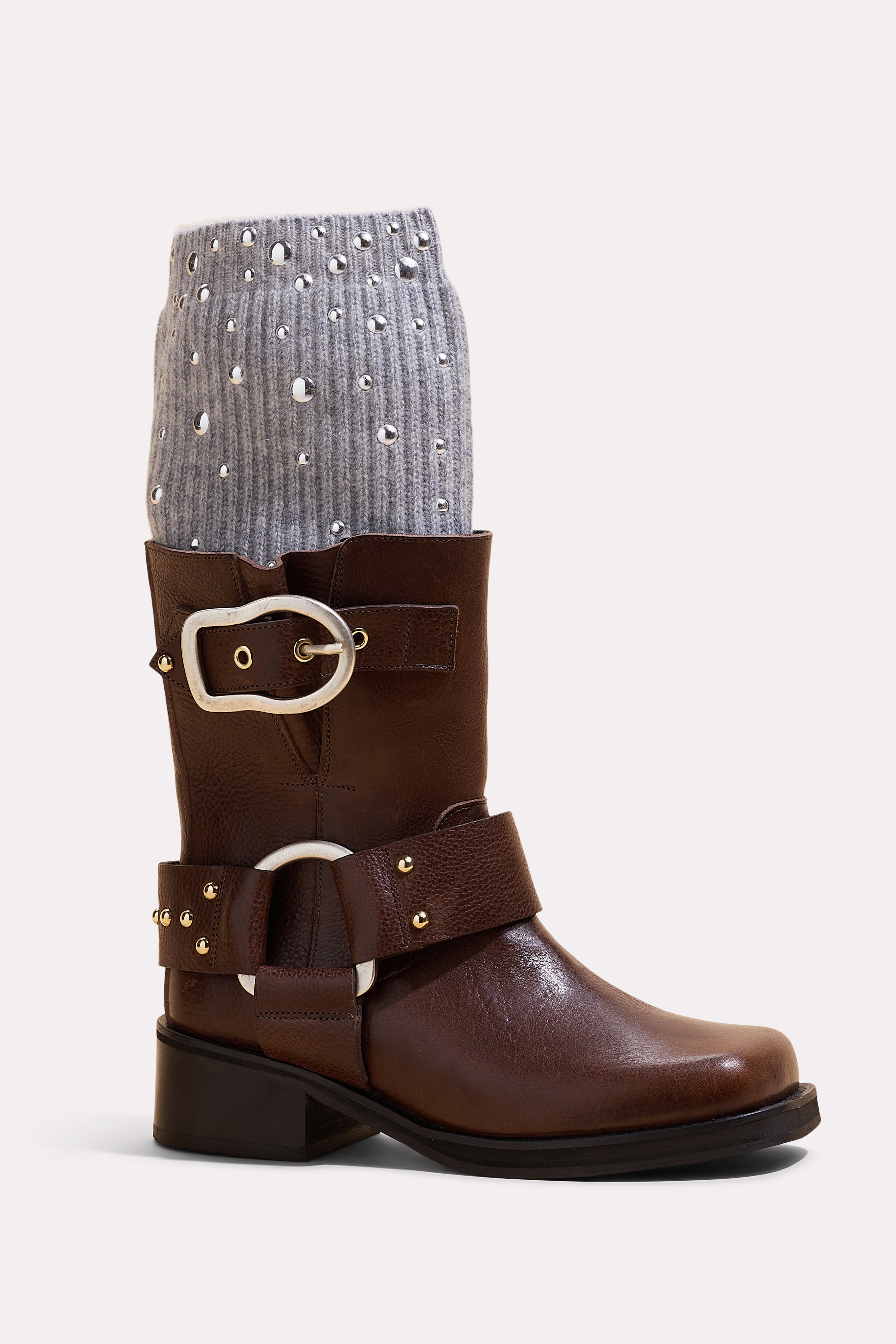 CASHMERE COOLNESS studded legwarmer