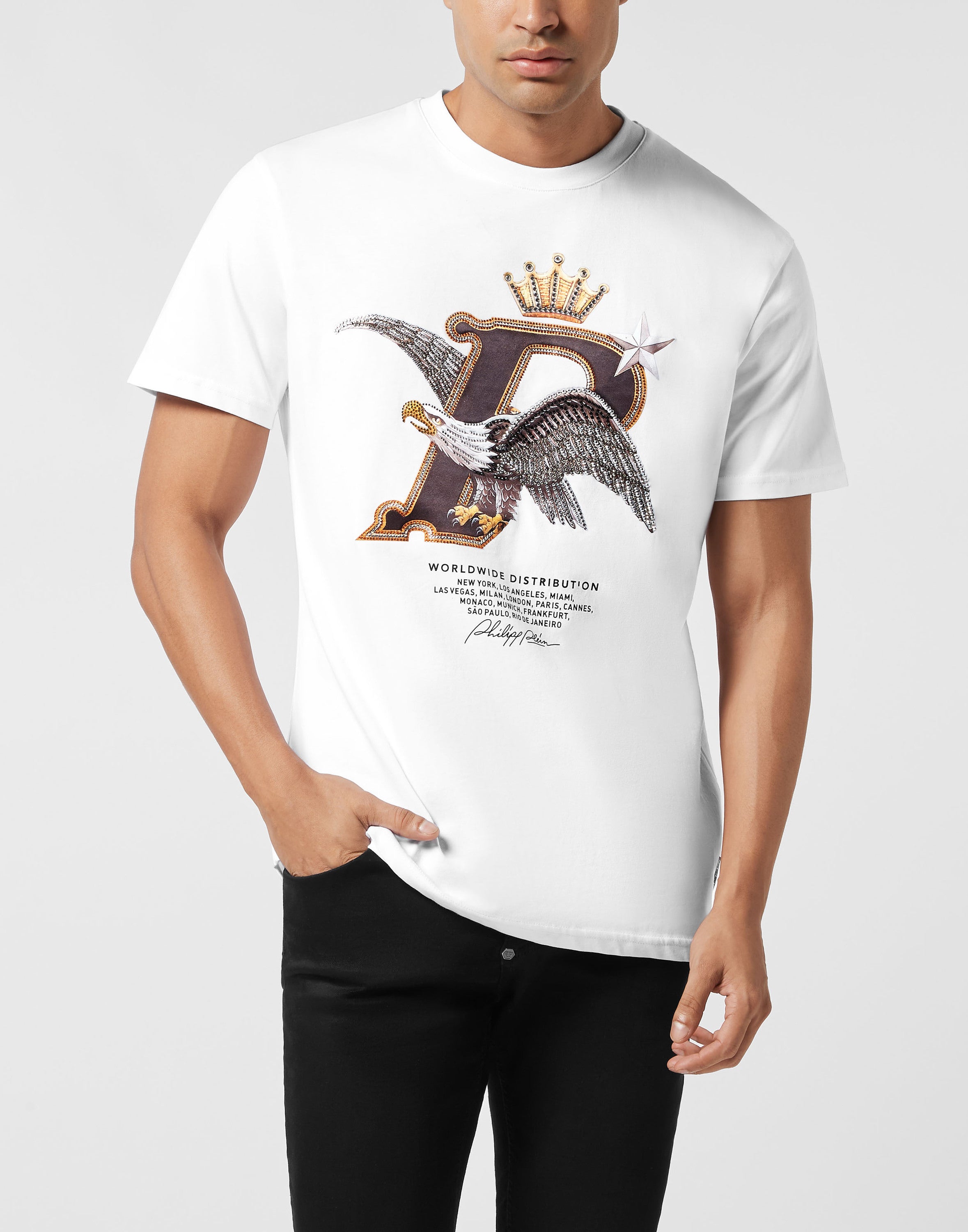 Round Neck T-Shirt Eagle Plein Worldwide